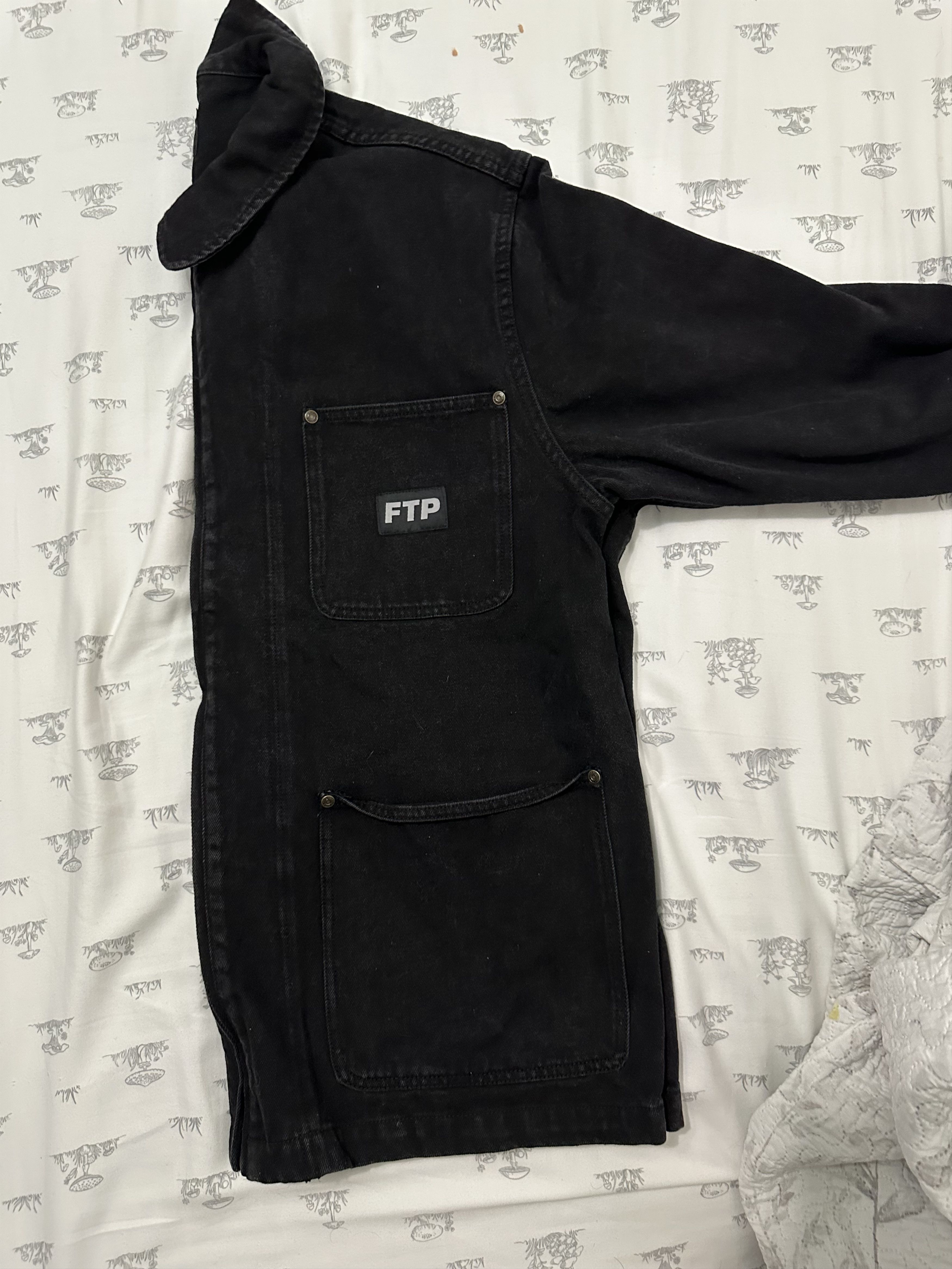 Fuck The Population FTP Black Denim Chore Jacket Size US L / EU 52-54 / 3 - 5 Thumbnail