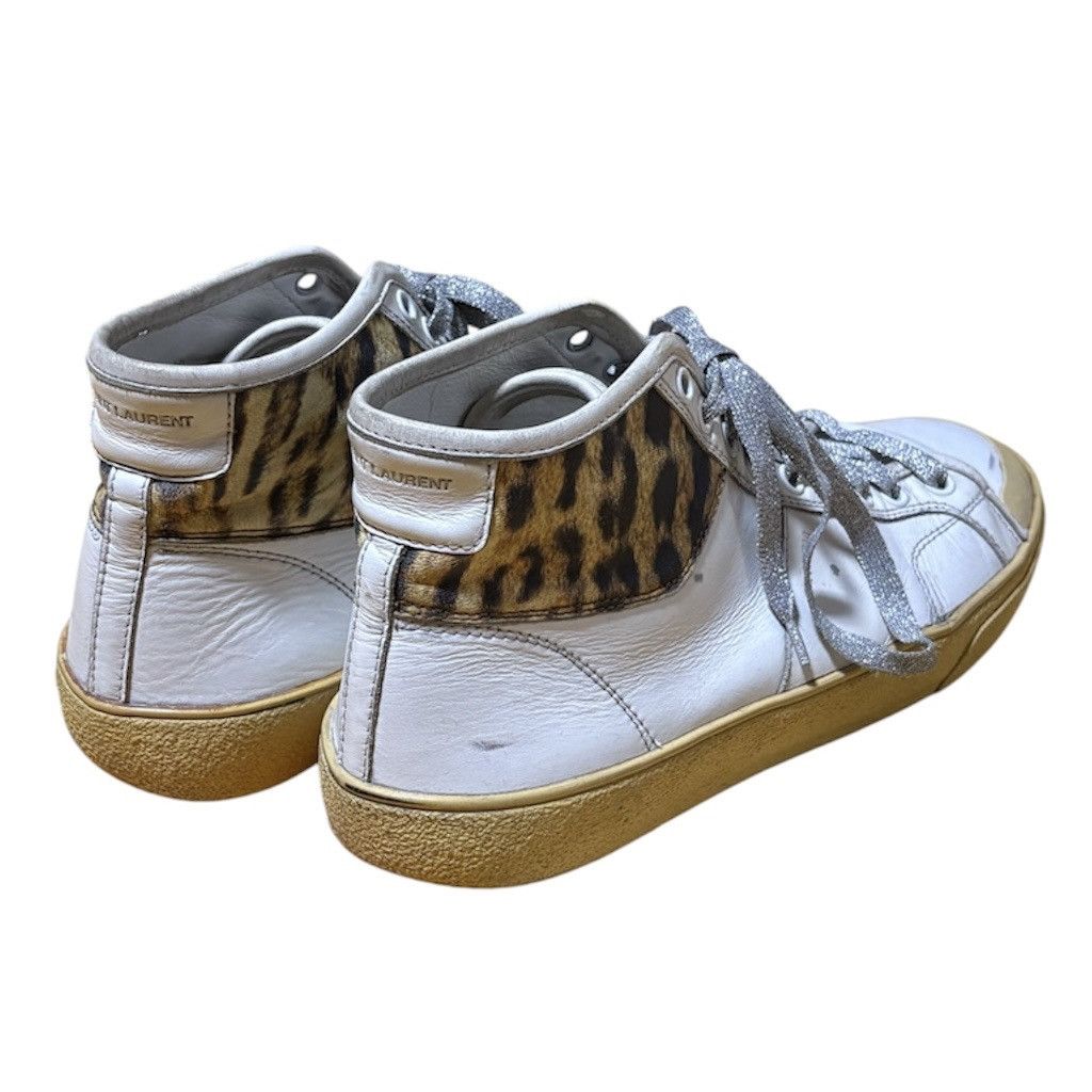 Hedi Slimane SS16 SAINT LAURENT PARIS SL-37 LEOPARD HIGH-TOP SNEAKERS Size US 7.5 / EU 40-41 - 7 Thumbnail