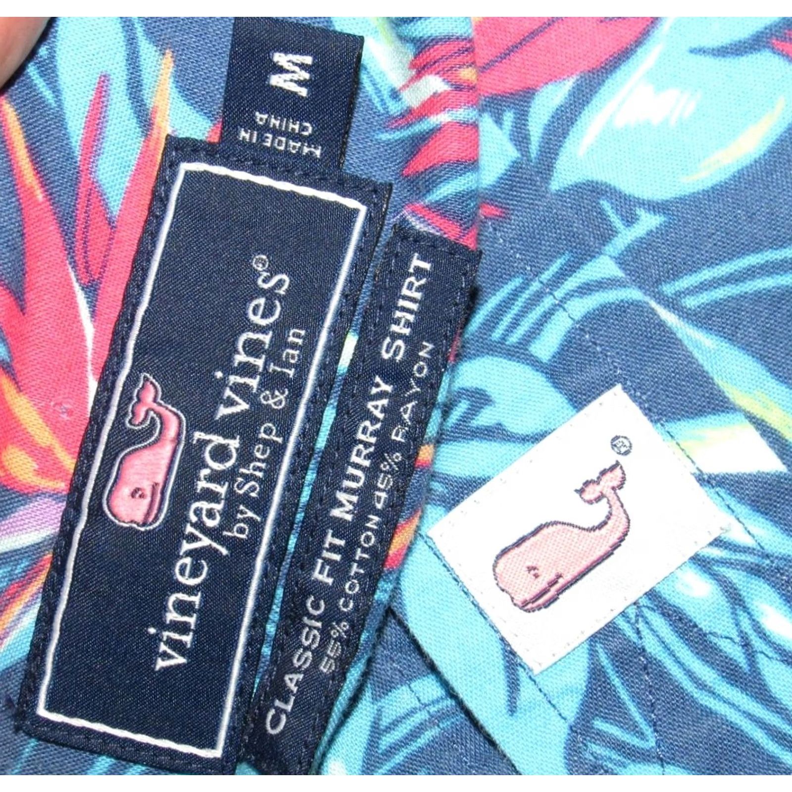 Vineyard Vines VINEYARD VINES Birds Of Paradise Short Sleeve Cotton Blend Button Down Shirt M Men Blue Shirt XS? Size US M / EU 48-50 / 2 - 3 Thumbnail