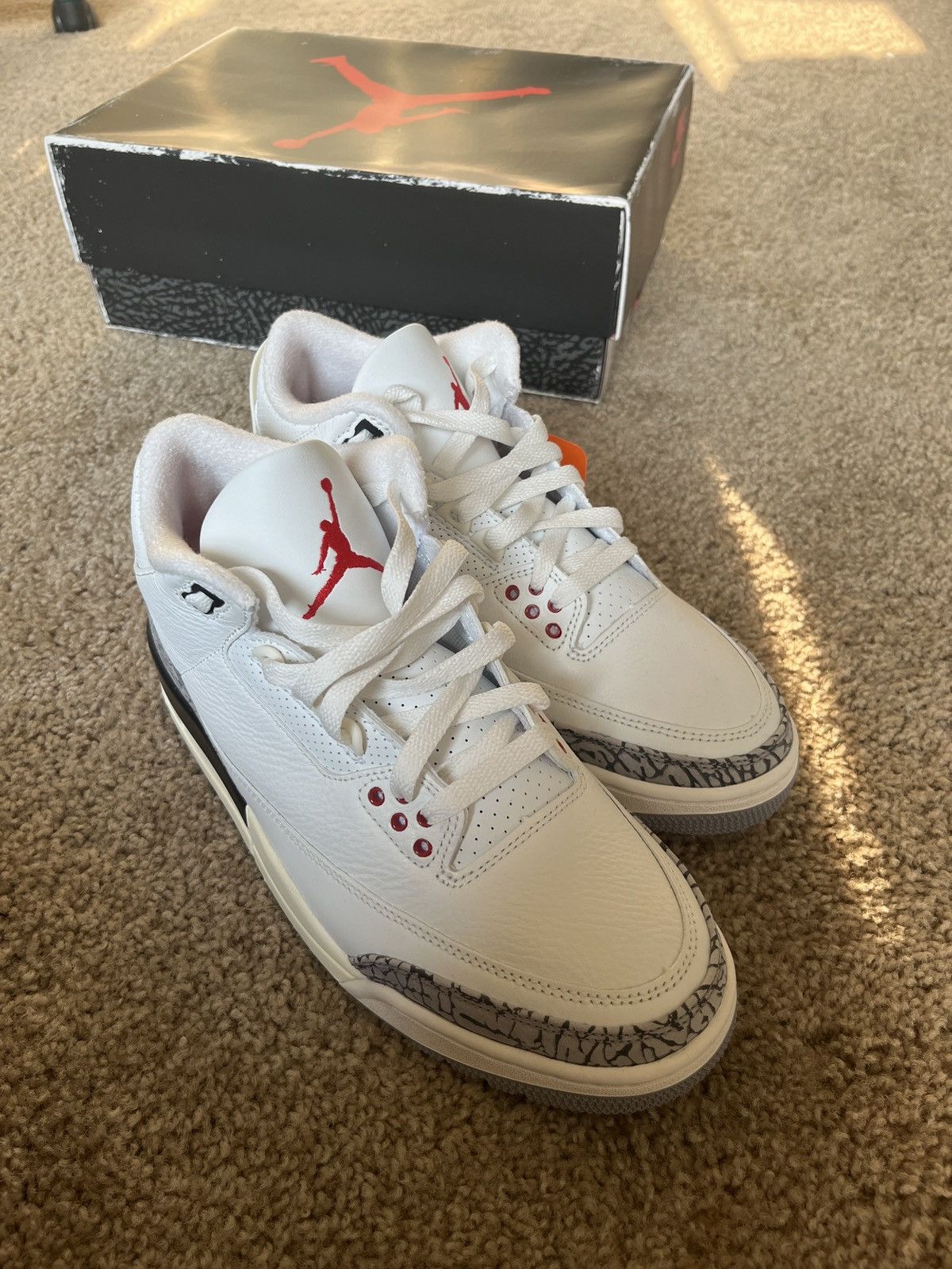 Nike Air Jordan 3 White Cement Reimagined | Grailed