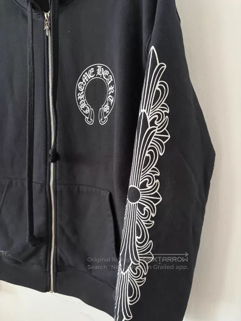 Chrome Hearts CHROME HEARTS Size M Large horseshoe print zip-up hoodie Size US M / EU 48-50 / 2 - 3 Thumbnail