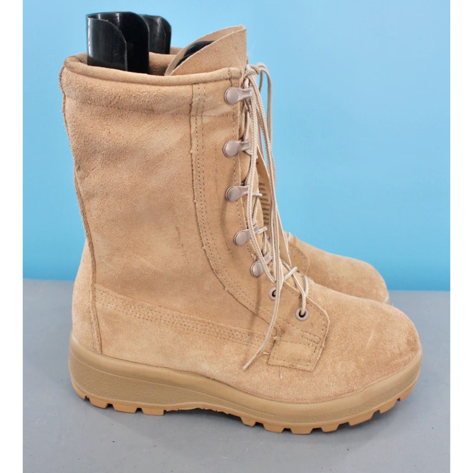 Vintage VINTAGE US Army Desert Boots Mens NOS 6W Suede Gore-tex Combat Boots Beige Army Mens Boots Size US 6 / EU 39 - 3 Thumbnail
