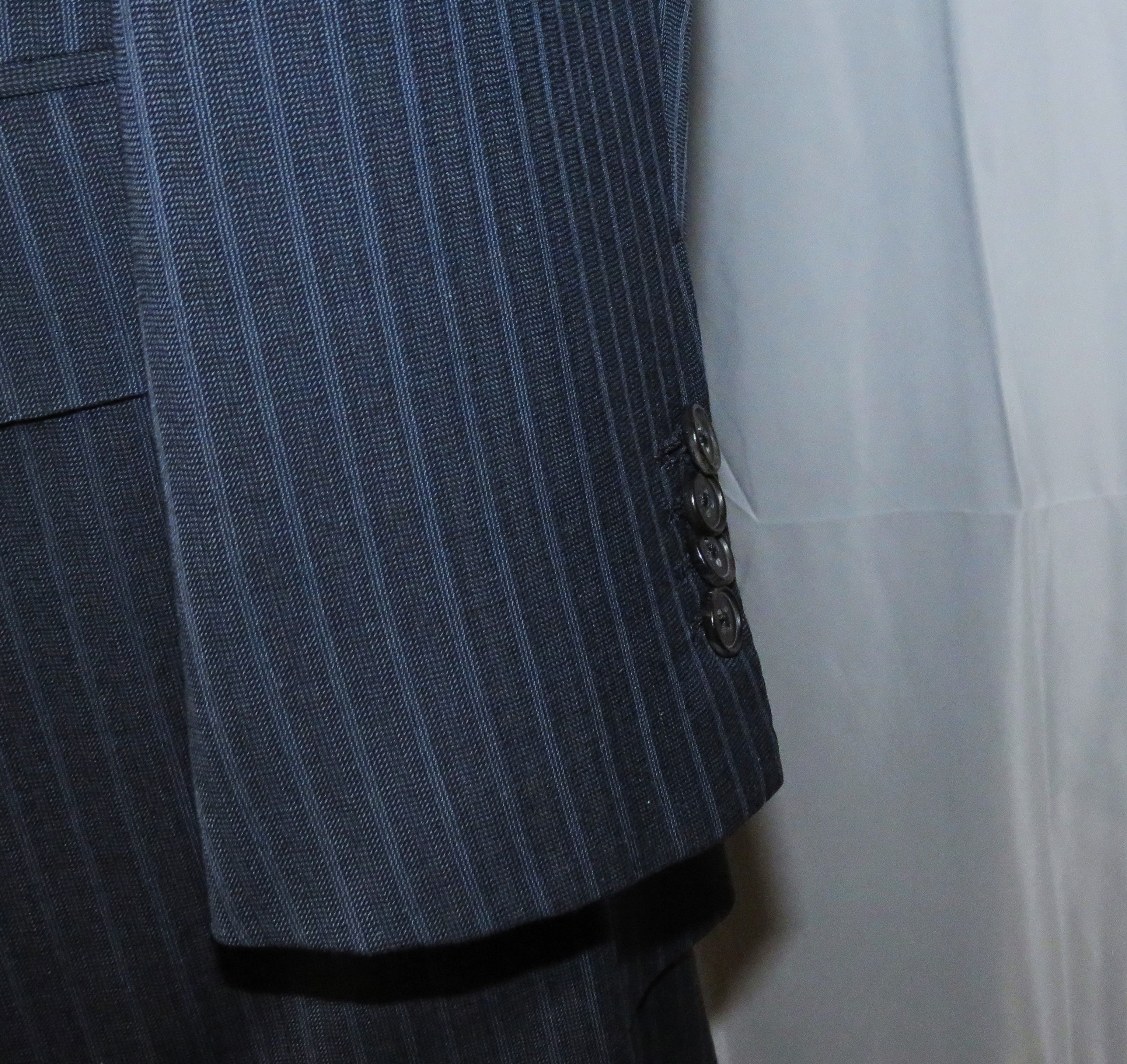 Other Marcello Vero x D’avenza Cashmere Blue Stripe Suit 43R Size 42R - 11 Thumbnail