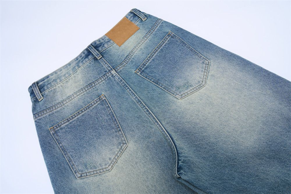 Jean Men's vintage washed distressed gradient loose jeans Size US 32 / EU 48 - 5 Thumbnail