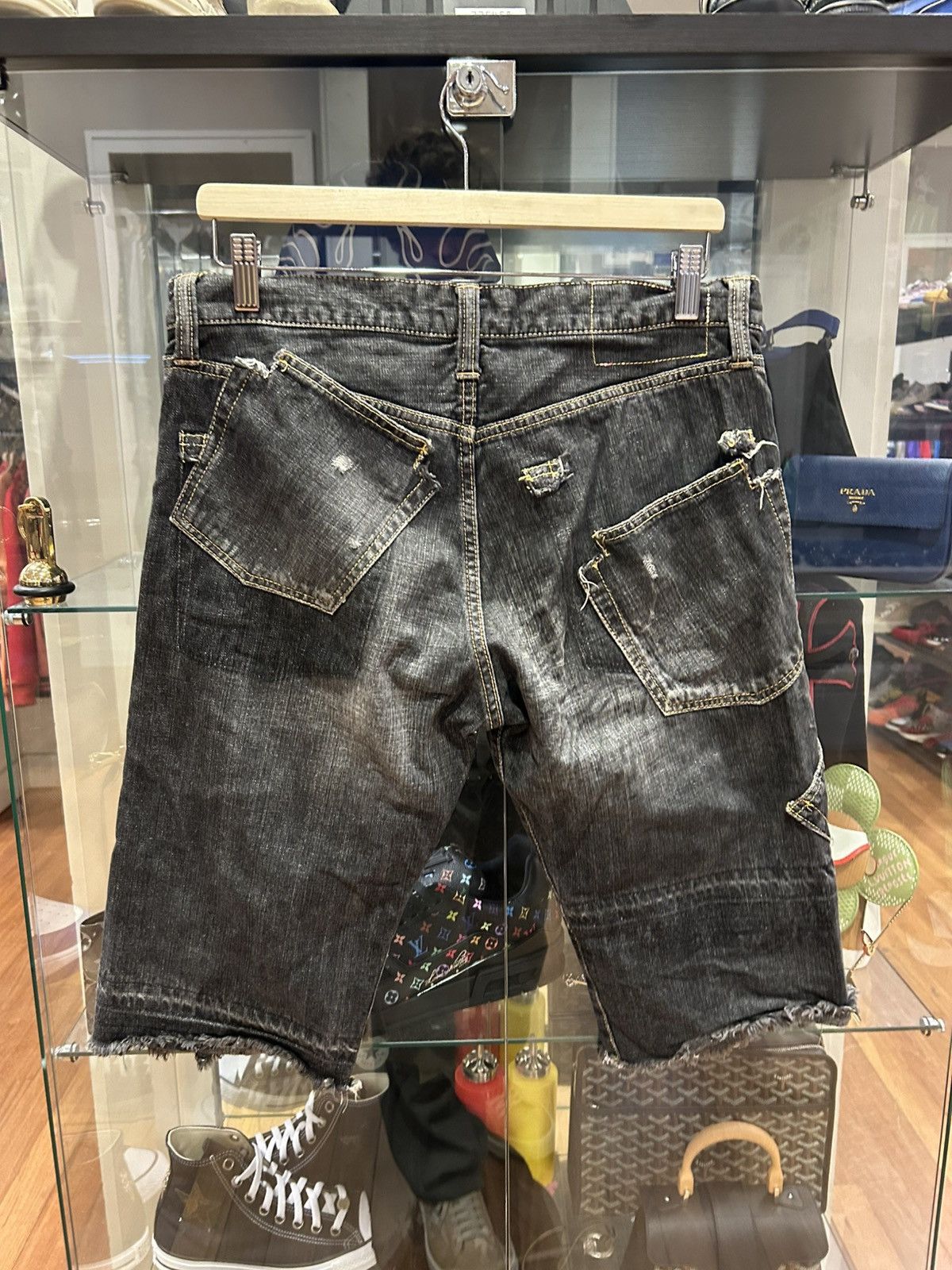 Nozomi Ishiguro Nozomi Ishiguro Distressed Japanese Denim Shorts Size US 32 / EU 48 - 2 Thumbnail