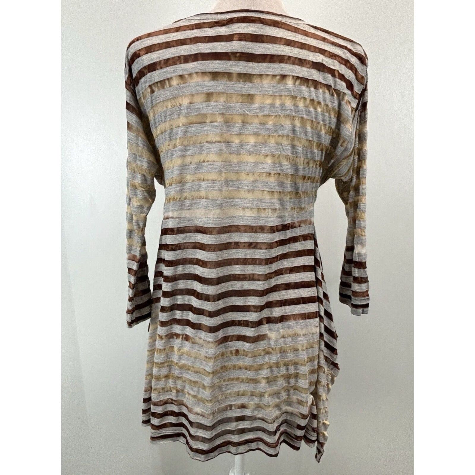 Vintage Sundance Mystic Tunic Top Sz Medium Women’s Asymmetric Hem Brown Ombré Size M / US 6-8 / IT 42-44 - 3 Thumbnail