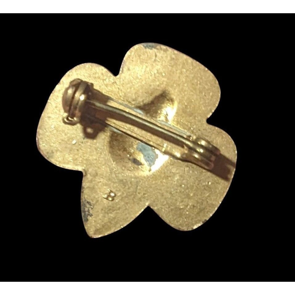 Other Vintage Gold Tone Girl Scouts Embossed Brooch Size ONE SIZE - 2 Thumbnail