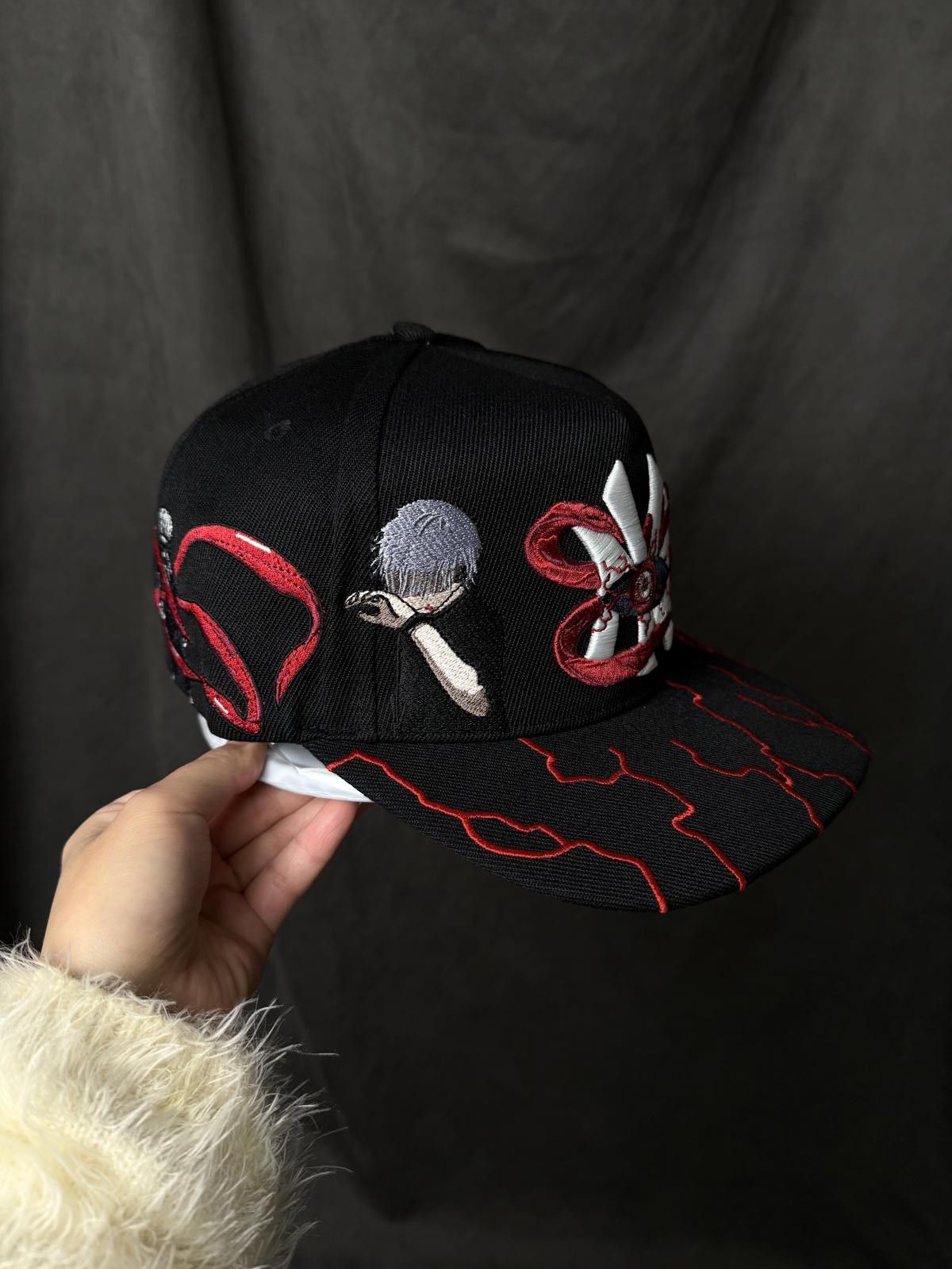 Japanese Brand VOID Tokyo Ghoul Ken Kaneki New York Yankees Hat Anime Size ONE SIZE - 4 Thumbnail