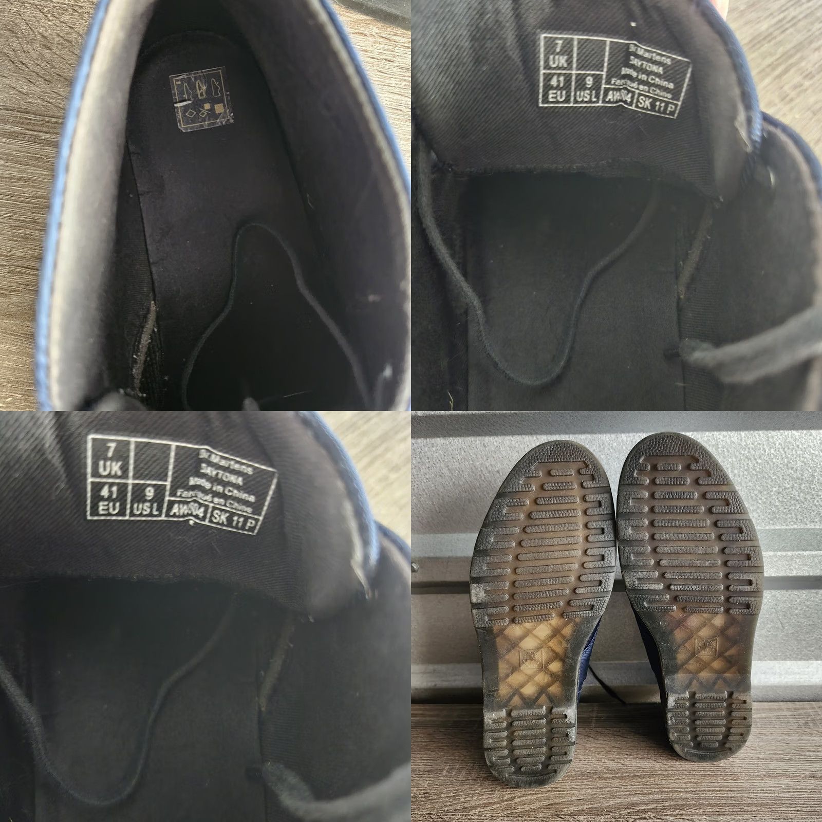 Dr. Martens Dr Martens DAYTONA Boots / BLUE Satin / Women’s US Size 9L - NEEDS CLEANING Size US 9 / IT 39 - 9 Thumbnail