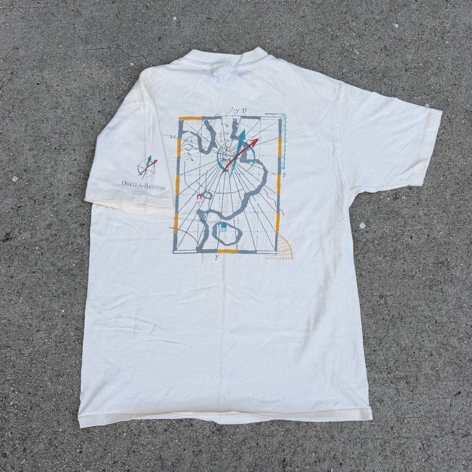 Apple × Vintage Vintage 80s Oracle For Apple Macintosh Promo Tee T-Shirt Size US L / EU 52-54 / 3 - 4 Thumbnail