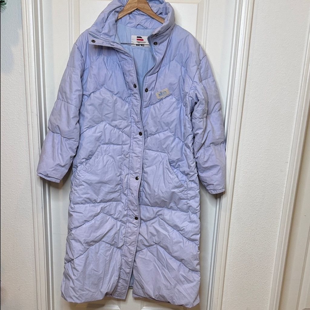 The Unbranded Brand Elho Echte Daunen puffer trench hooded winter jacket sz Lg Size L / US 10 / IT 46 - 1 Thumbnail