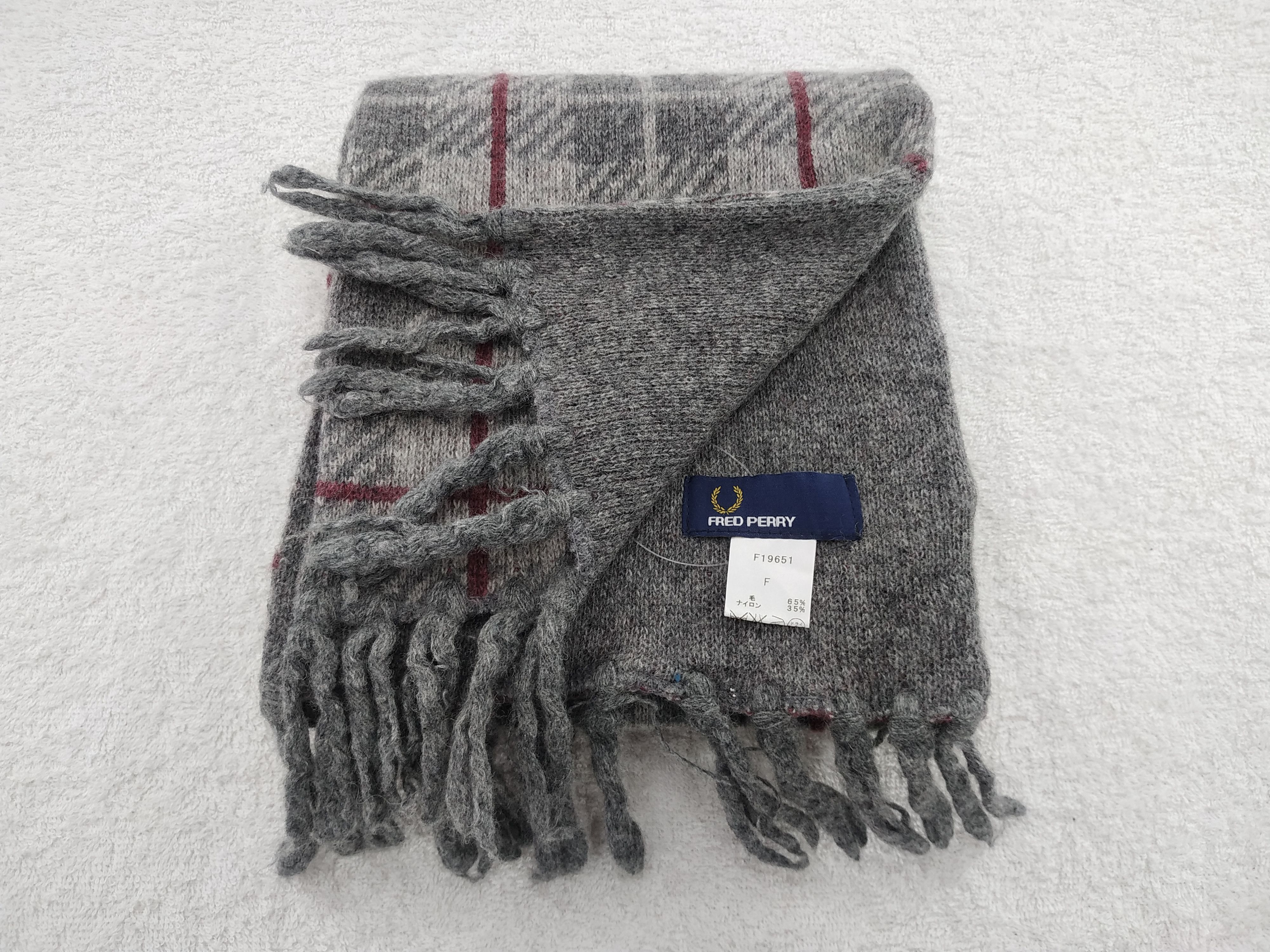 Fred Perry Vintage Fred Perry Scarf/Muffler/Neckwear MF424 Size ONE SIZE - 4 Thumbnail