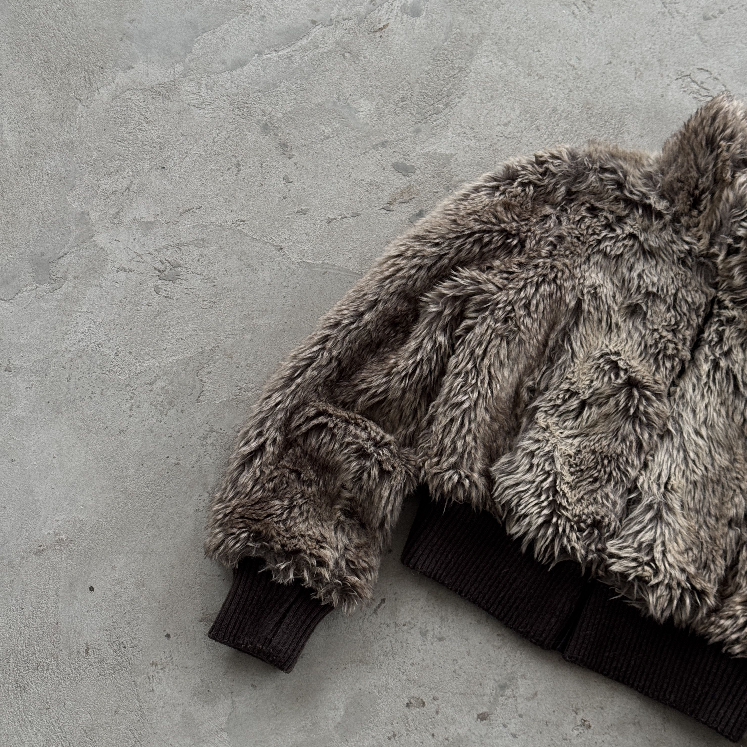 Vintage Vintage 90s Cropped Faux High Neck Fur Preppy Jacket Size M / US 6-8 / IT 42-44 - 3 Thumbnail