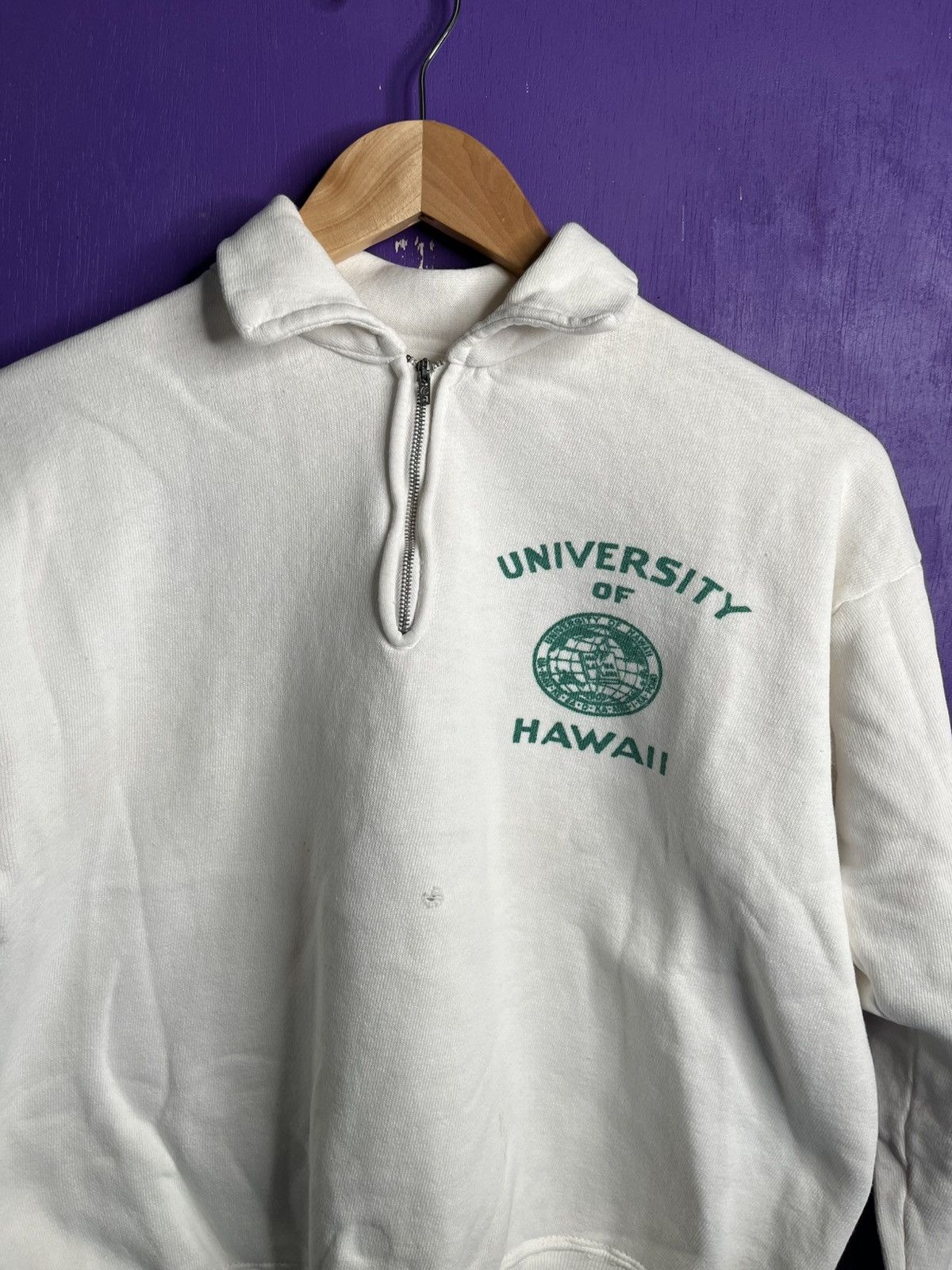 Vintage Vintage 60s University of Hawaii quarter zip sweatshirt Size US M / EU 48-50 / 2 - 3 Thumbnail
