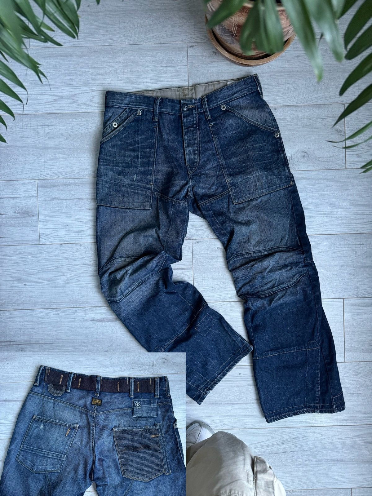 G-Star × Vintage Vintage G Star Raw hype double knee jeans denim pants Size US 34 / EU 50 - 1 Thumbnail