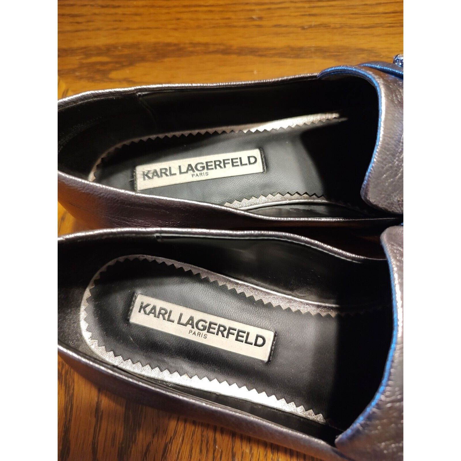 Karl Lagerfeld Karl Lagerfeld Metallic Loafers Flats Shoes Embellished 8.5 Size US 8.5 / IT 38.5 - 5 Thumbnail