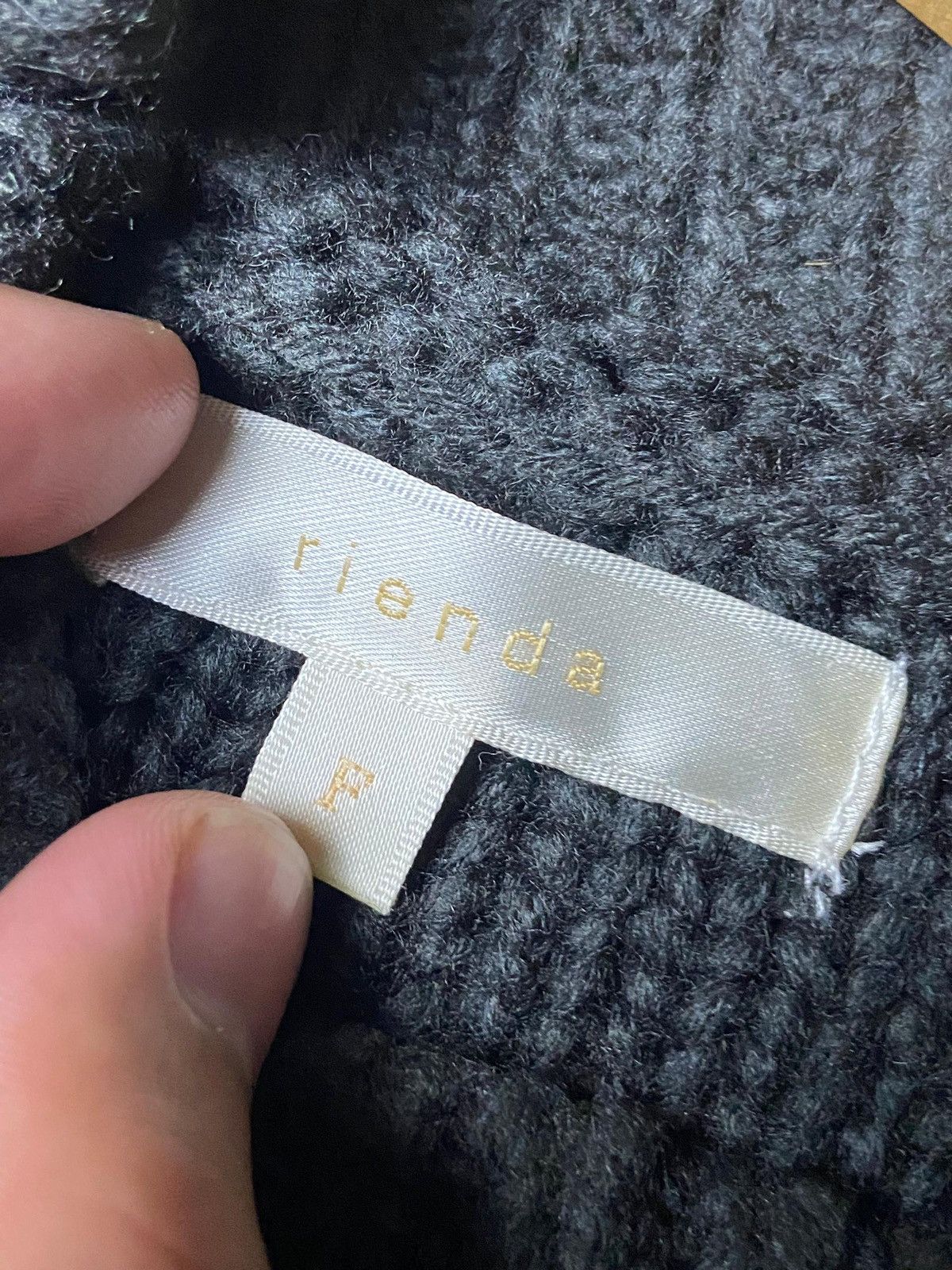 Japanese Brand Rienda Fringe Combination Knit Top (165) Size ONE SIZE - 7 Thumbnail