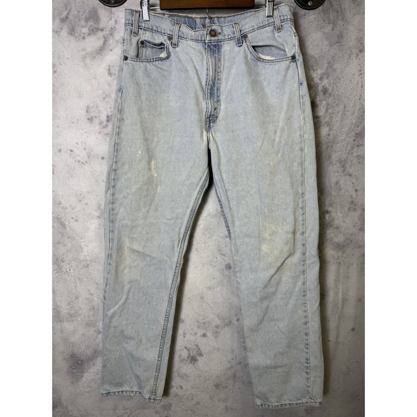 Levi's × Vintage Vintage Levis 505 Jeans 36x32 Light Wash Straight Leg Regula Size US 36 / EU 52 - 1 Thumbnail