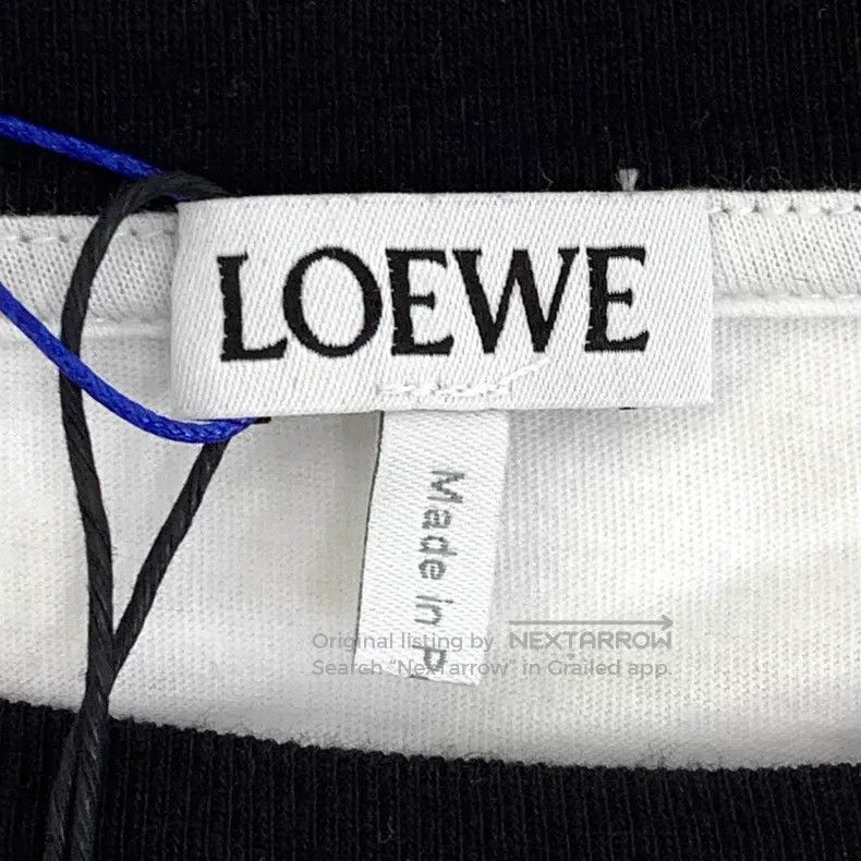 Loewe Loewe White logo embroidered cotton crew-neck short-sleeve Size S / US 4 / IT 40 - 5 Thumbnail