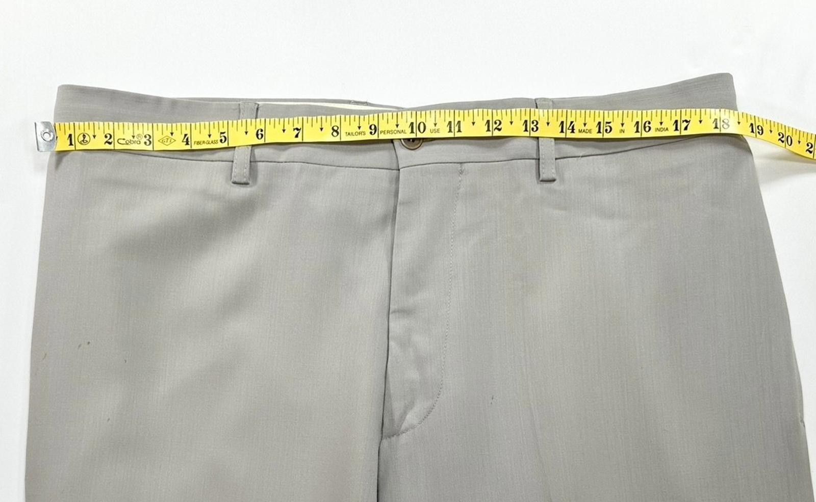 Hugo Boss Hugo Boss Vasarely Flat Virgin Wool Dress Pants Gray 38/30 Size US 38 / EU 54 - 3 Thumbnail