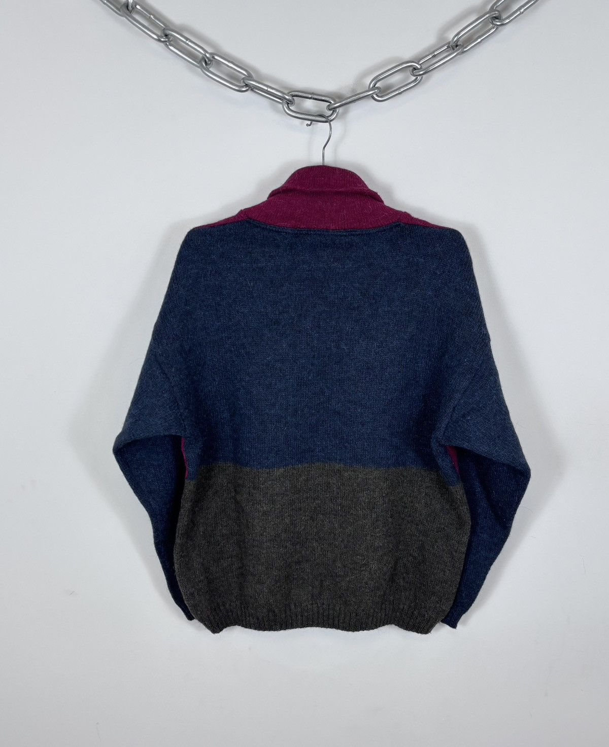 Trussardi Vintage Trussardi Sport Men’s Wool Knit Shawl Collar Sweater Size US M / EU 48-50 / 2 - 10 Thumbnail