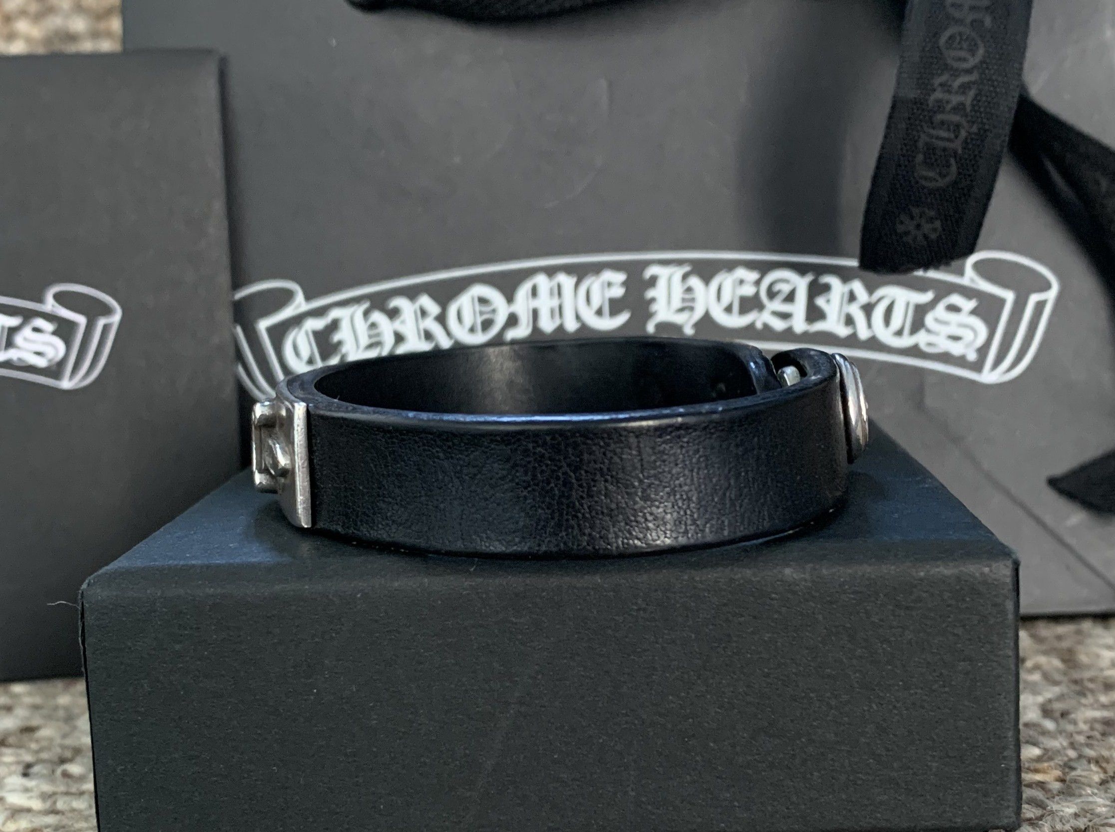 Chrome Hearts Chrome Hearts Leather Silver Dagger Snap Bracelet Size ONE SIZE - 3 Thumbnail
