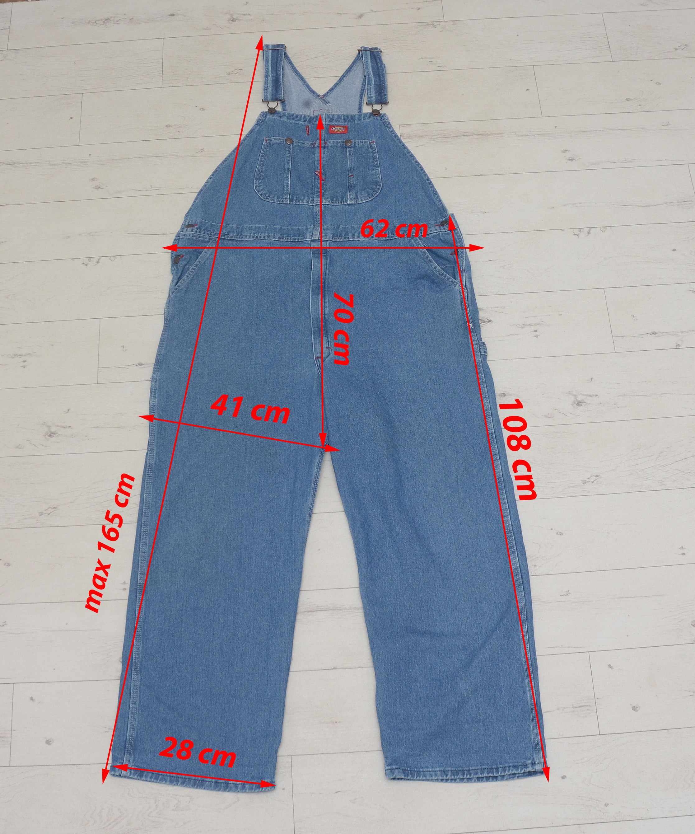 Dickies Men's Dickies Stonewashed Indigo Blue Bib Overalls 40x30 Size US 40 / EU 56 - 2 Thumbnail