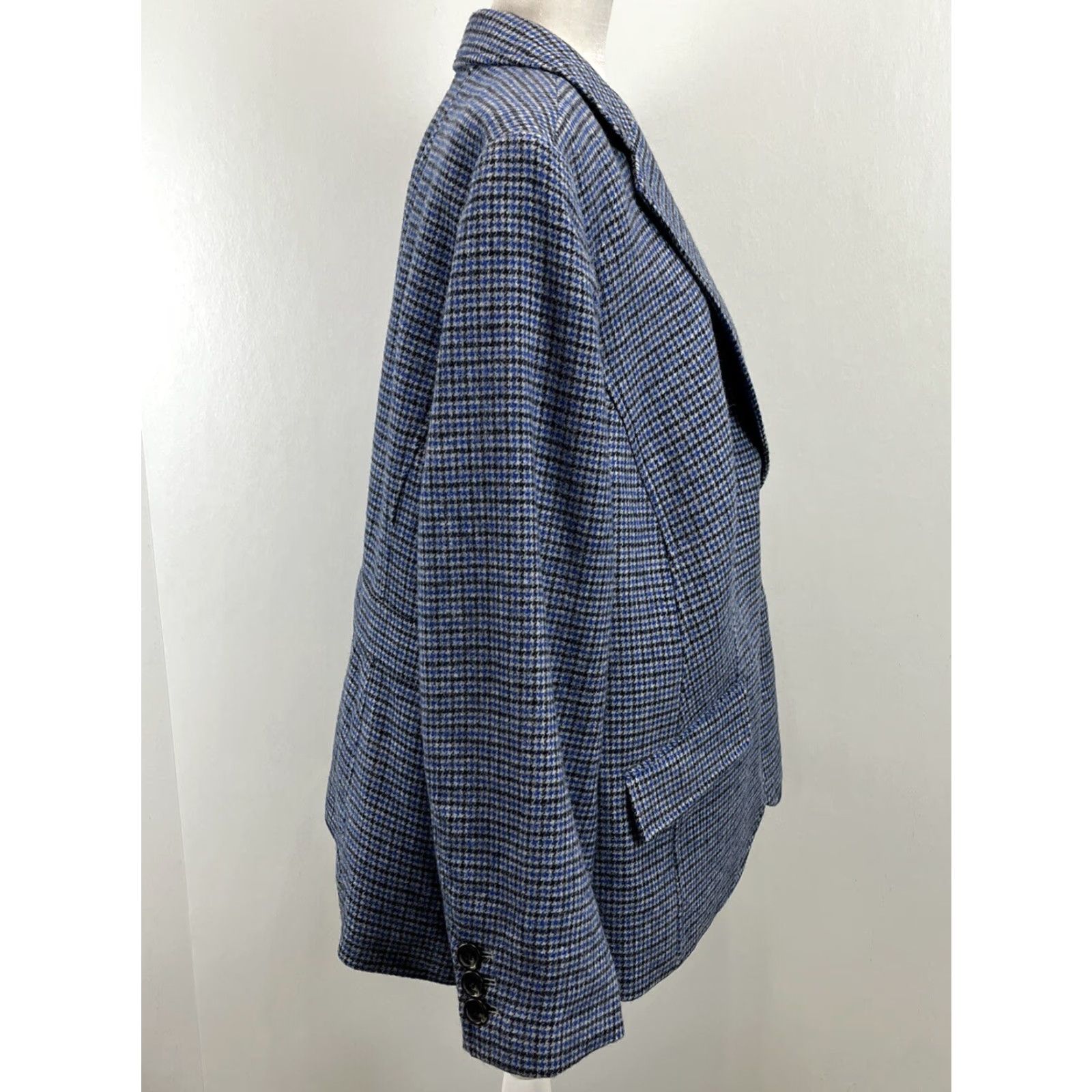 Talbots NEW Talbots Aberdeen Plus Size 22W Houndstooth Blazer Jacket Wool Blend Womens Size 3XL / US 20-22 - 4 Thumbnail