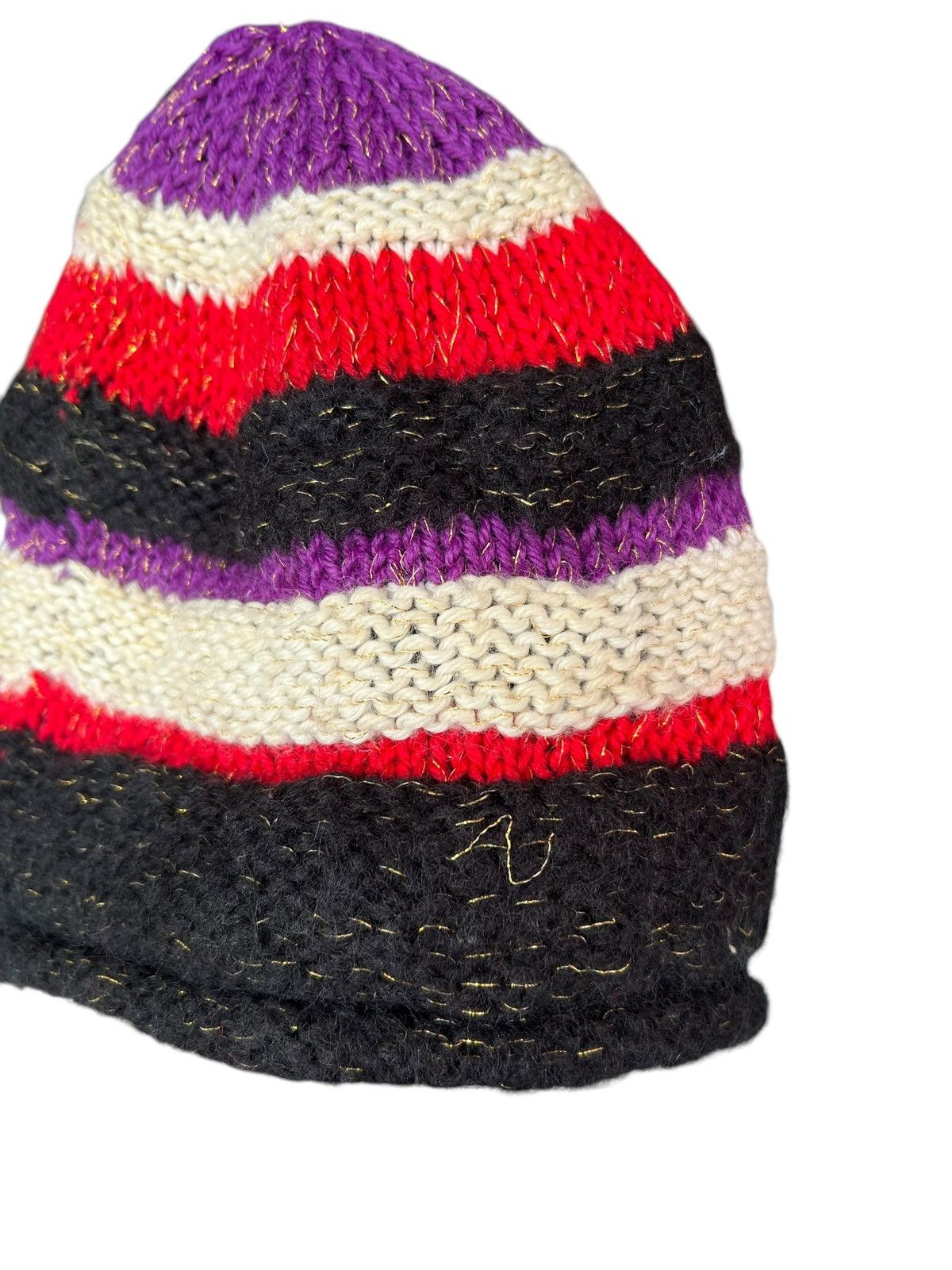 Japanese Brand × Kapital × Vintage Crochet Knitted Handmade Rare Beanie Hats ☠️☠️ Size ONE SIZE - 5 Thumbnail