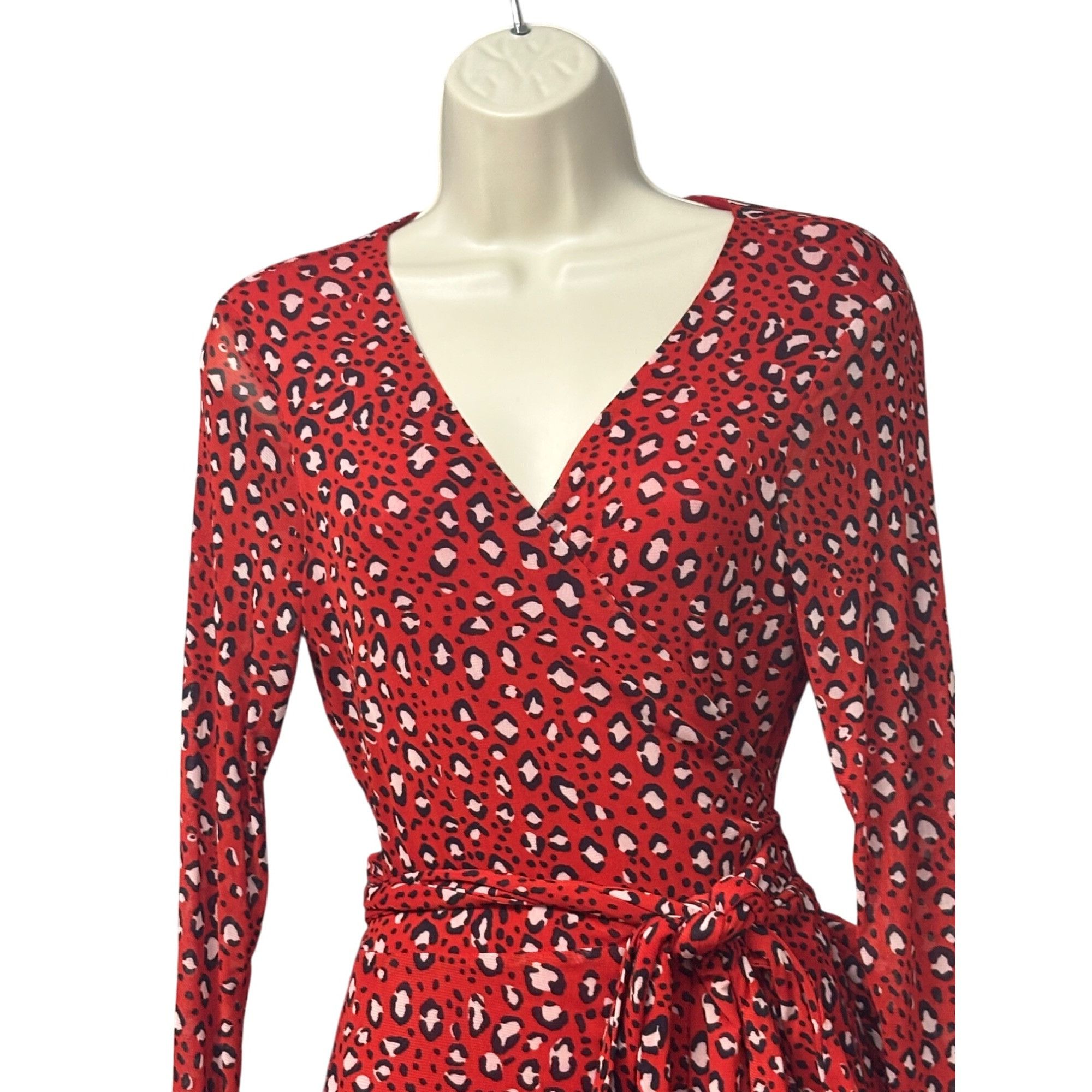 Sanctuary Sanctuary Emma Ruffled Wrap Dress, Red, Size M Size M / US 6-8 / IT 42-44 - 4 Thumbnail