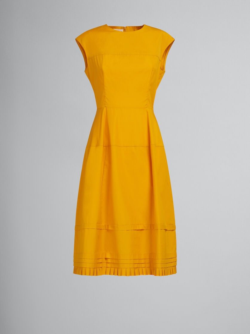 Marni oc11z0525 Bio Poplin Midi Dress in Light Orange Size L / US 10 / IT 46 - 1 Thumbnail