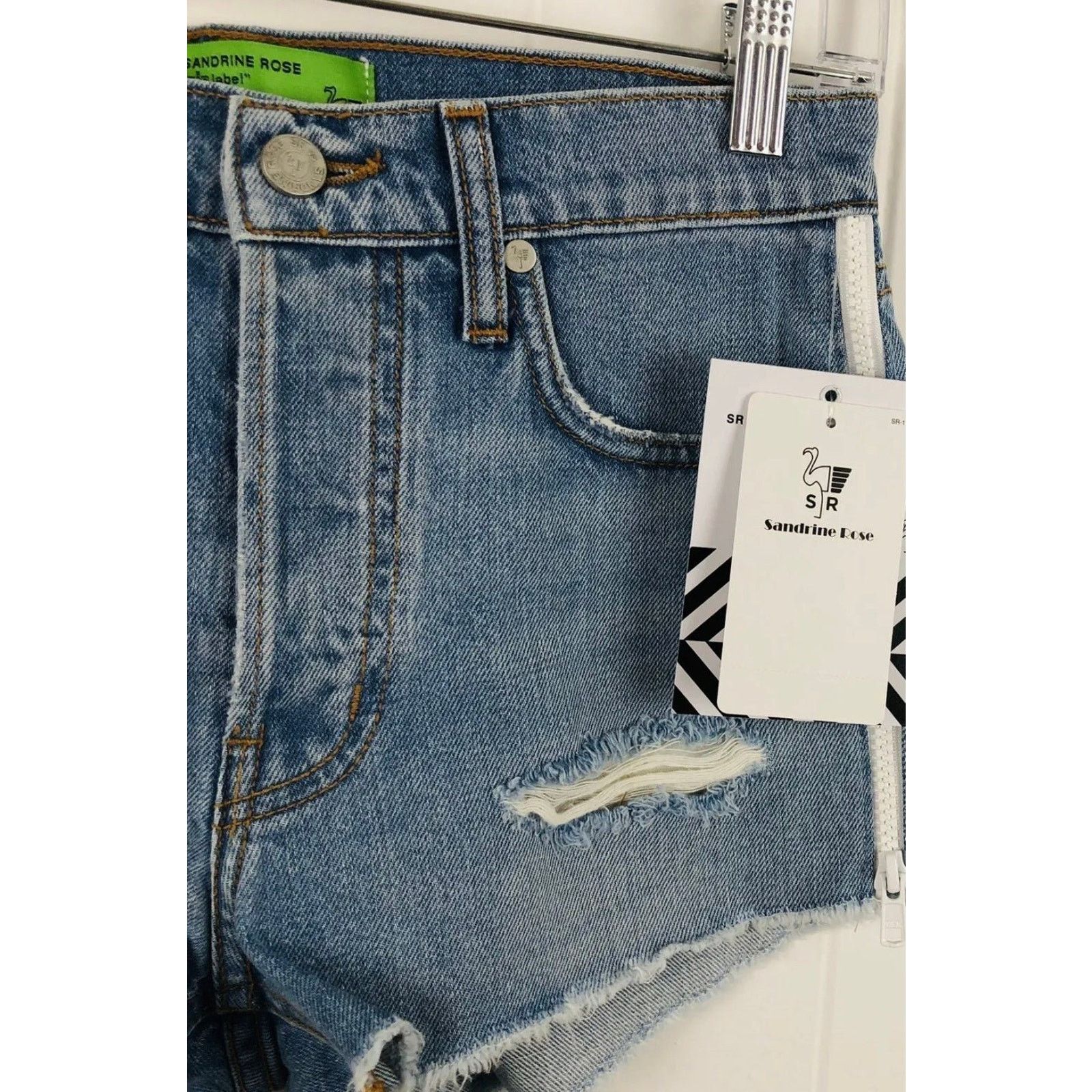 Sandrine Rose Sandrine Rose Womens Cut Off Shorts Side Zippers Size 28 Size 28" / US 6 / IT 42 - 6 Thumbnail