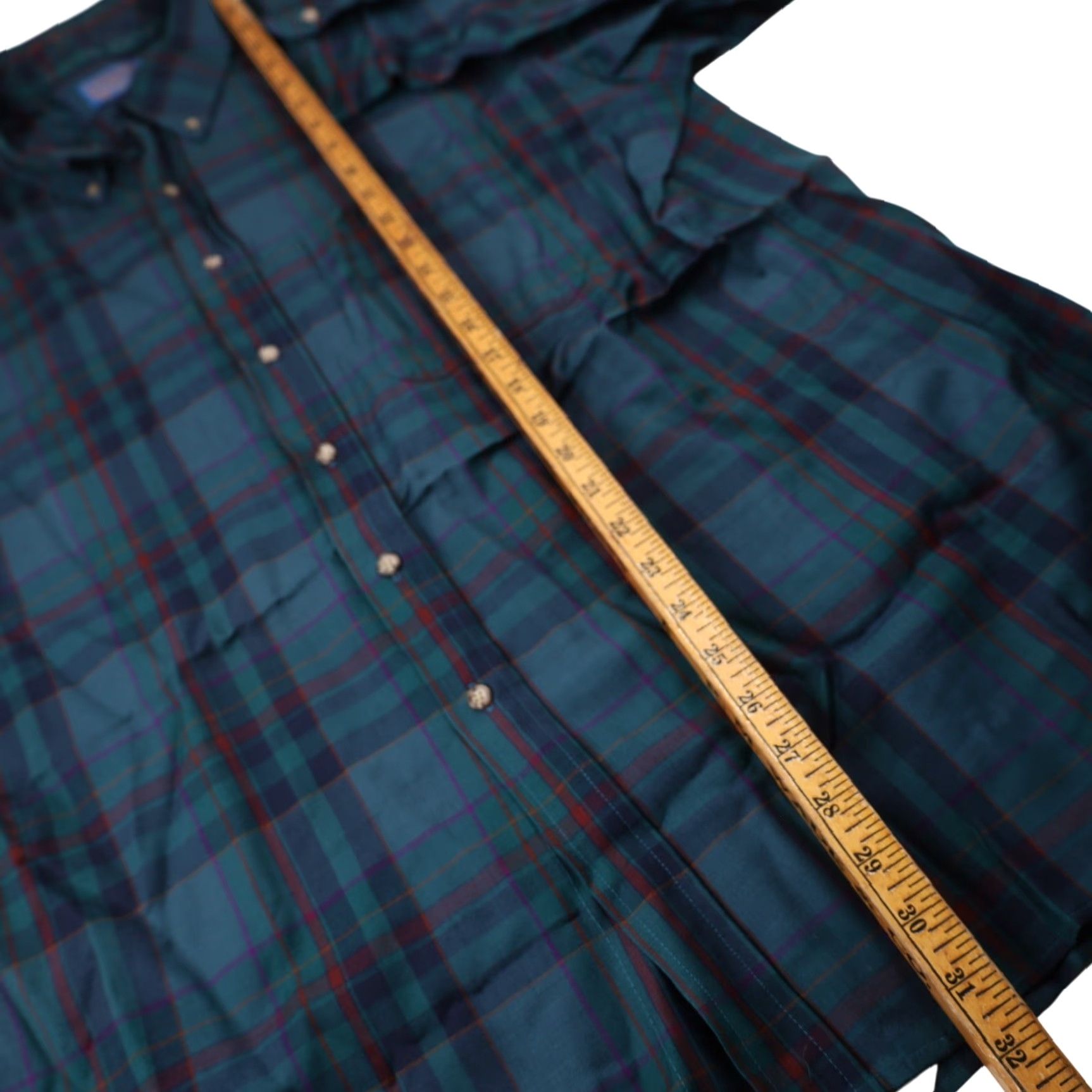 Pendleton VINTAGE Pendleton Sir Pendleton Fine Wool Dress Shirt Shirt XL Green Mens Size 46R - 8 Thumbnail