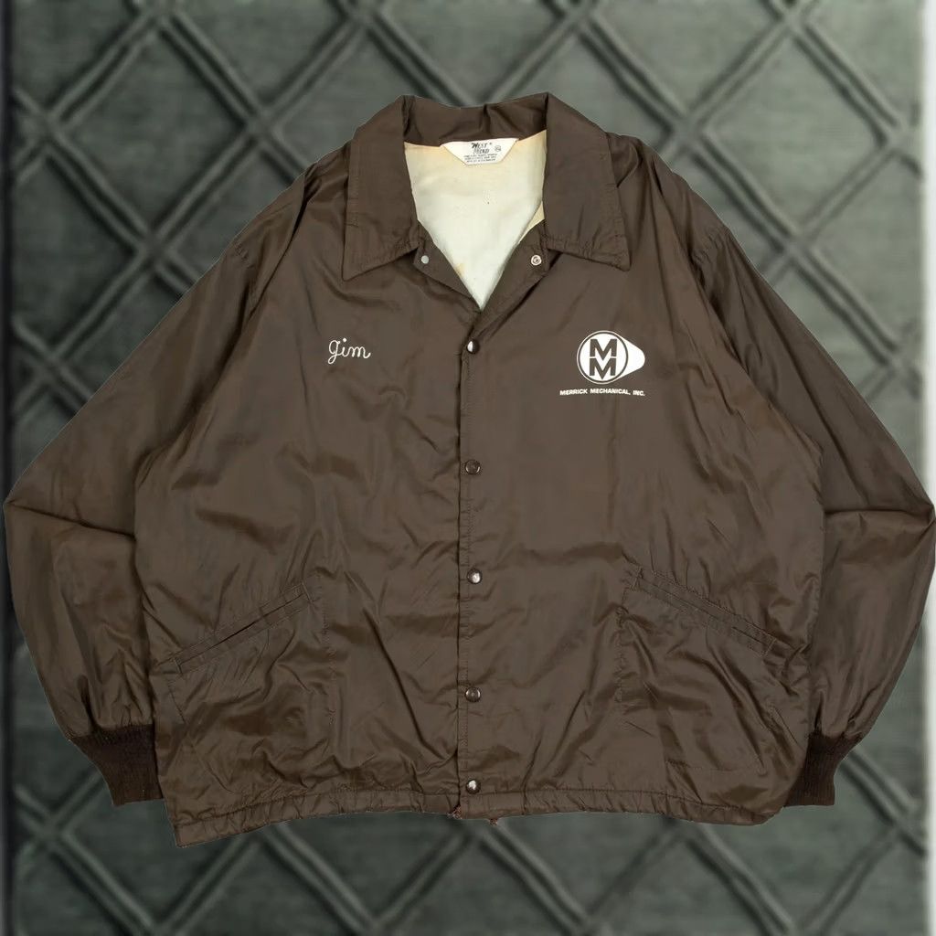Coach VINTAGE West Wind Men's 1980s Nylon Coach Jacket Brown X-Large Size US XL / EU 56 / 4 - 1 Thumbnail
