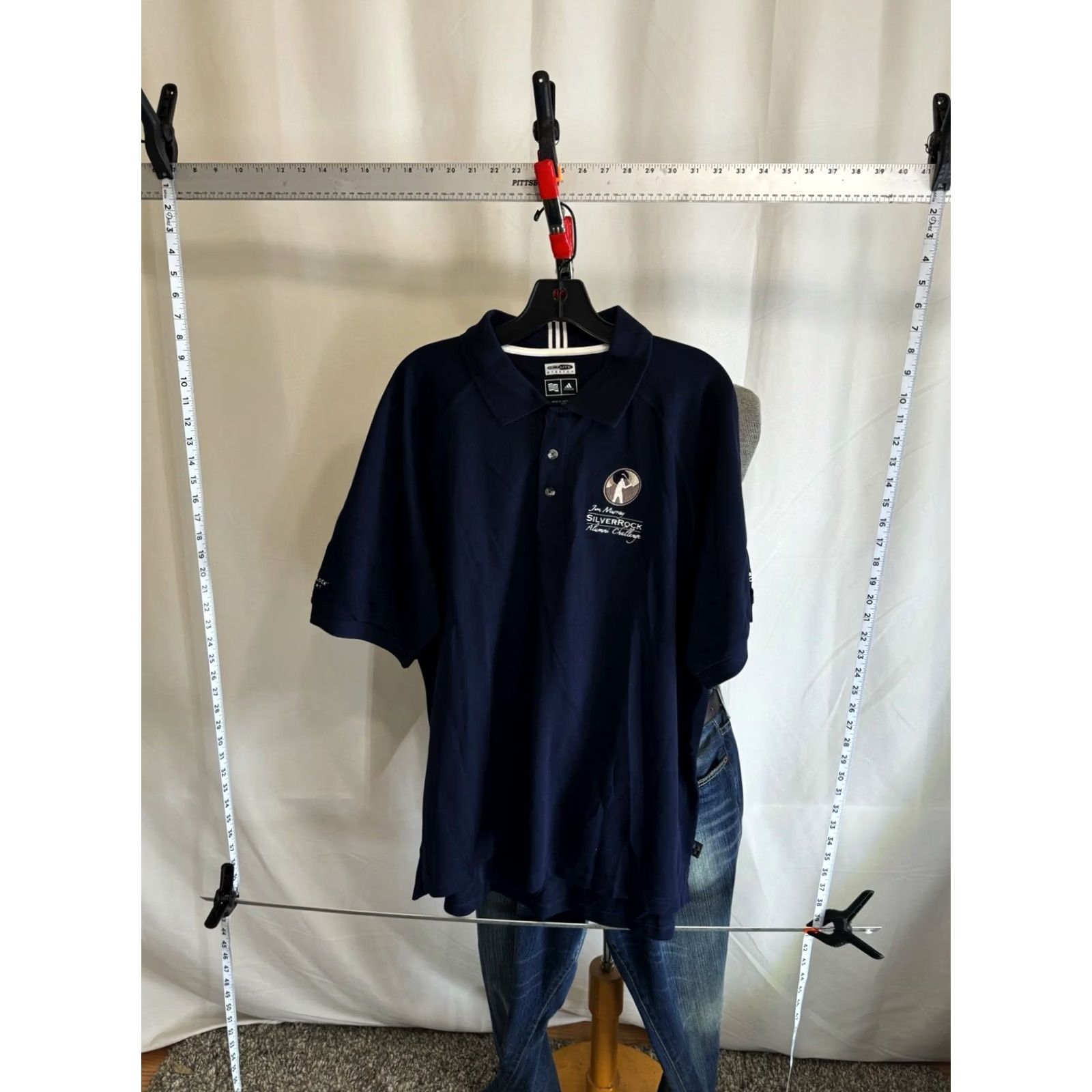 Adidas Adidas POLO SHIRT Jim Murray Silver Rock Alumni Golf Large L Mens Size US L / EU 52-54 / 3 - 3 Thumbnail
