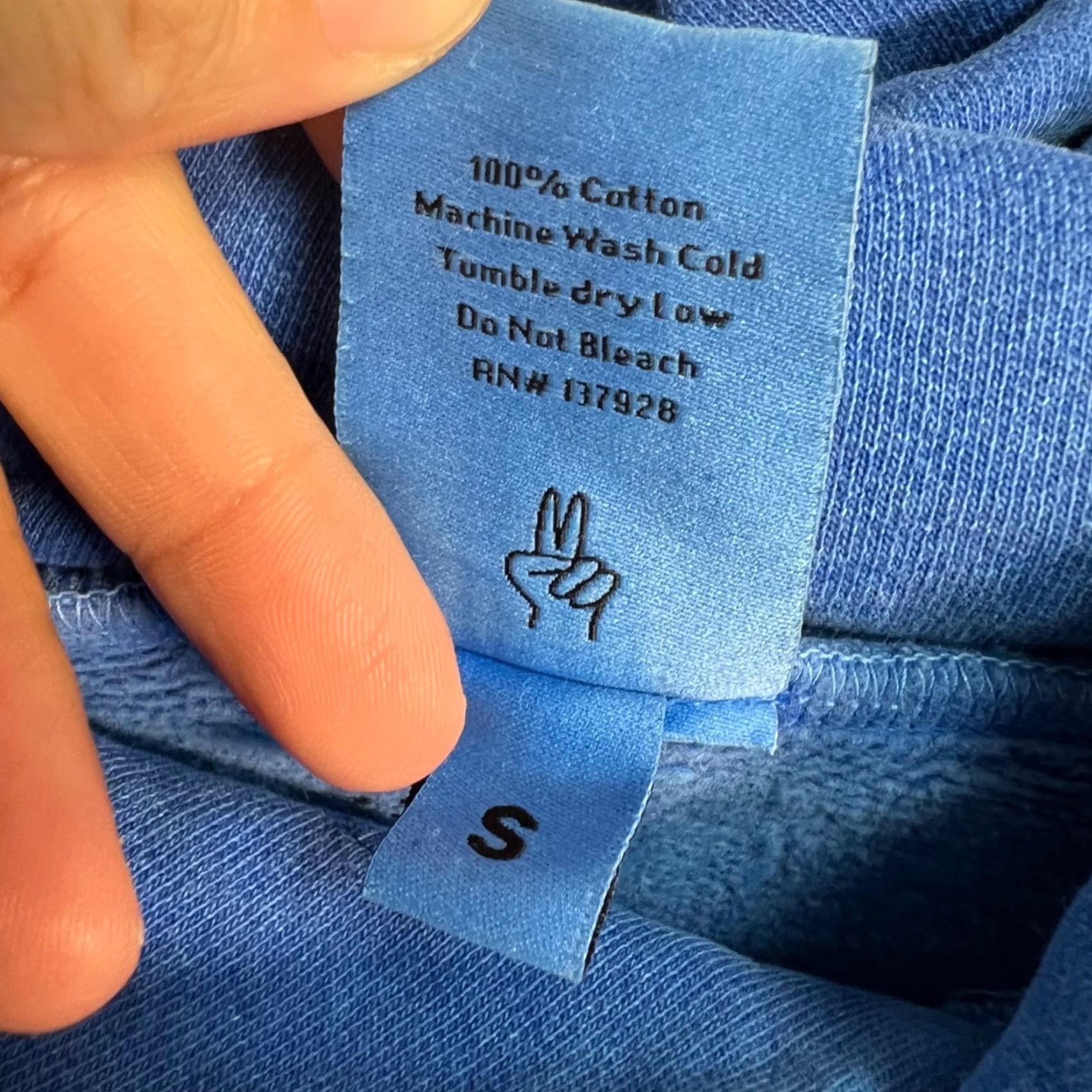 Only NY OnlyNY Mens Small Blue Hoodie Pullover 100% Cotton USA Made Sweatshirt Hooded Regular Fit Size US S / EU 44-46 / 1 - 4 Thumbnail