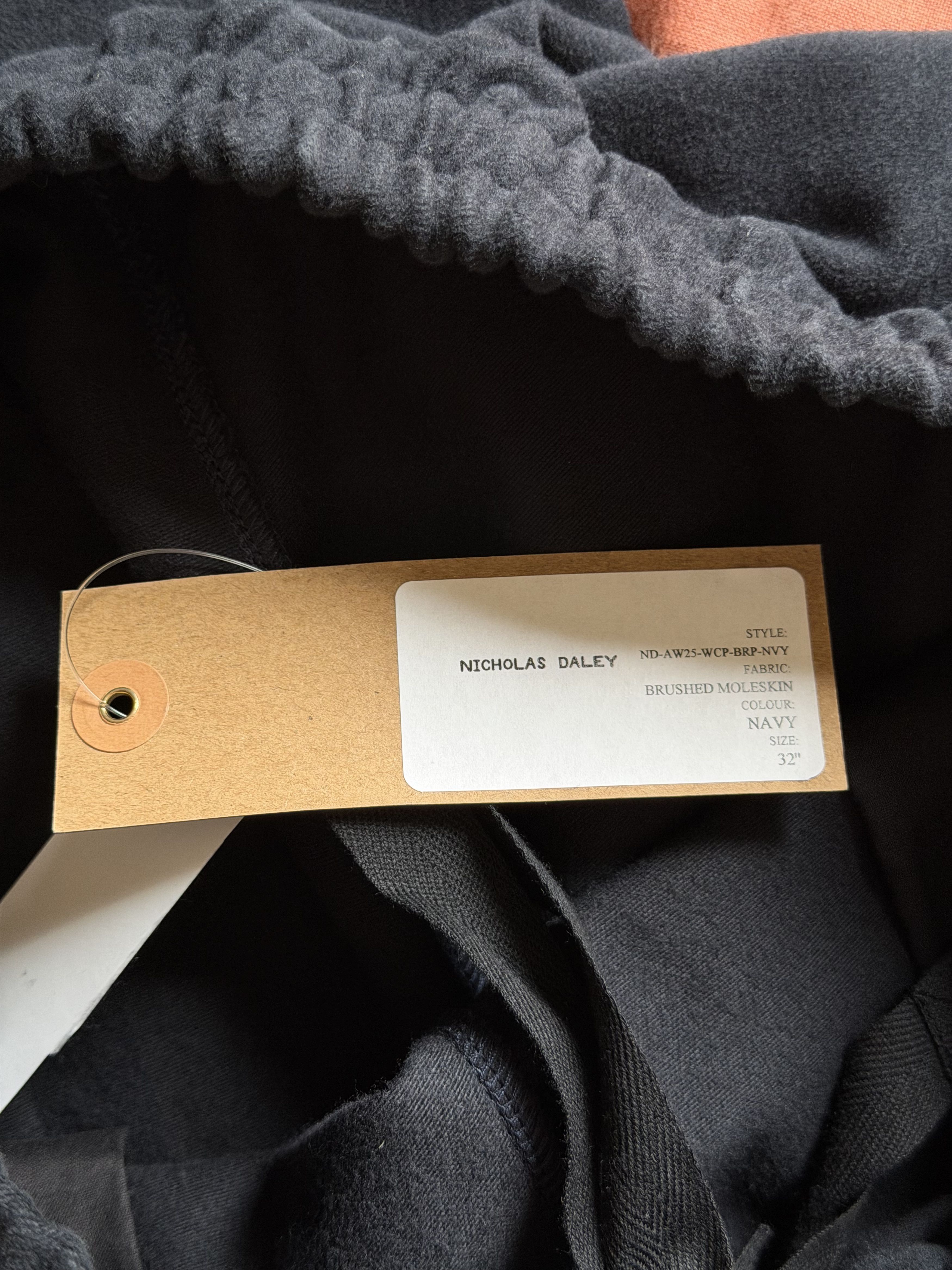 Nicholas Daley Nicholas Daley Brushed Moleskin Wide Leg Cargo Pants Navy Size US 32 / EU 48 - 7 Thumbnail