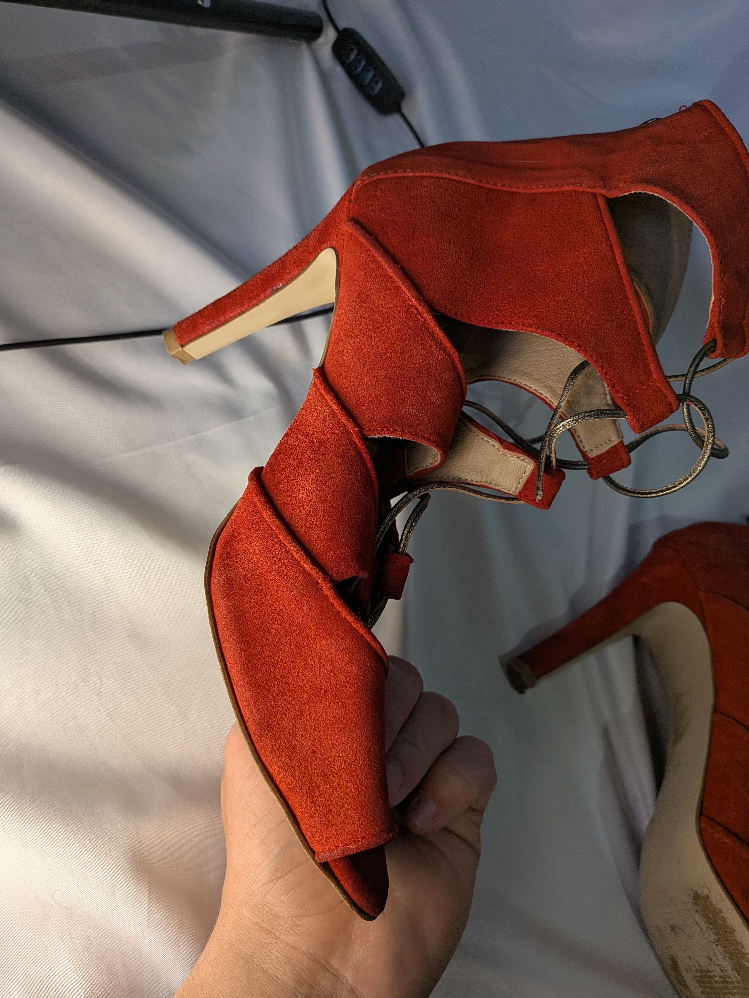 Versace Versace 19V69 Italia Red Suede Heels Pumps Size 40 Us 9 Size US 10 / IT 40 - 10 Thumbnail