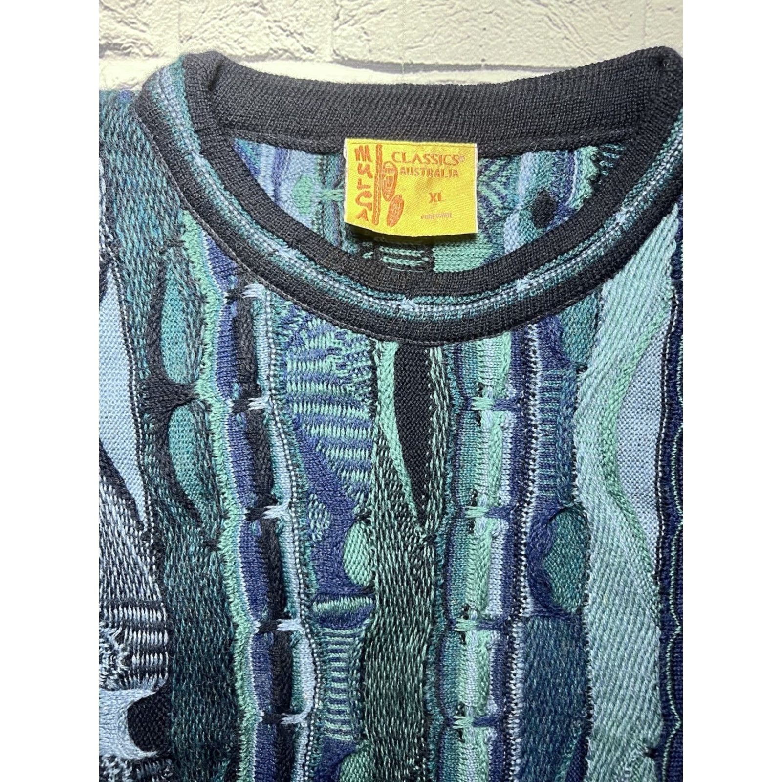 Coogi VINTAGE Mulca Wool Biggie Pullover Crew Neck Sweater XL Men Blue Australia Wool Knit Long Sleeve Fall Winter Casual Size US XL / EU 56 / 4 - 3 Thumbnail