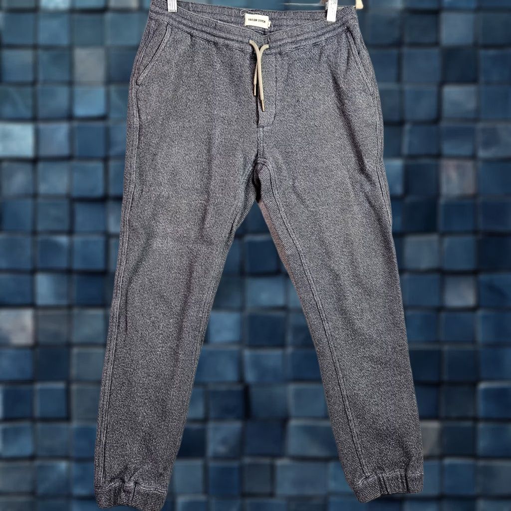 Taylor Stitch Taylor Stitch Jogger Pants Men M Gray Drawstring Lounge Sweatpants Size US 31 - 1 Thumbnail
