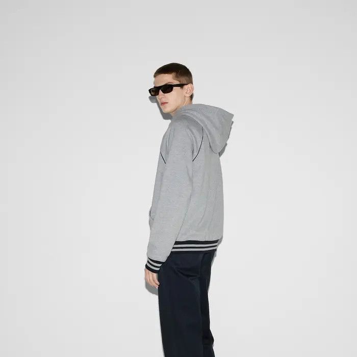 Gucci oc11z0226 Felted Cotton Zipped Jacket Hoodie With Patch Size US M / EU 48-50 / 2 - 4 Thumbnail