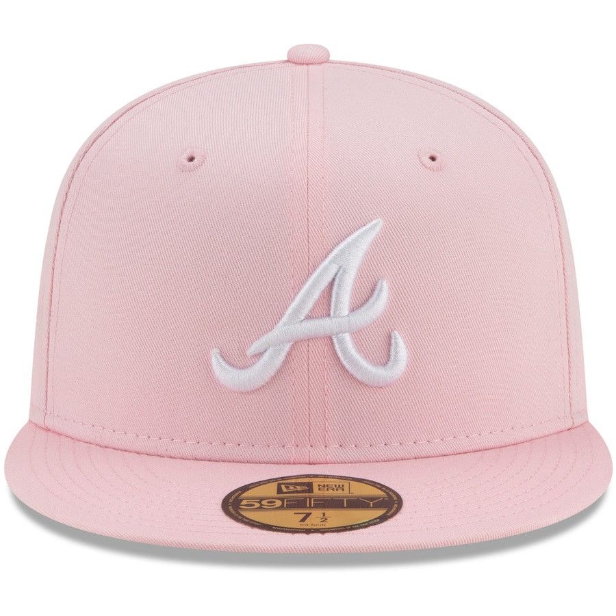 Hat Club × Lids × MLB Atlanta Braves MLB Light Pink Fitted Size ONE SIZE - 2 Thumbnail