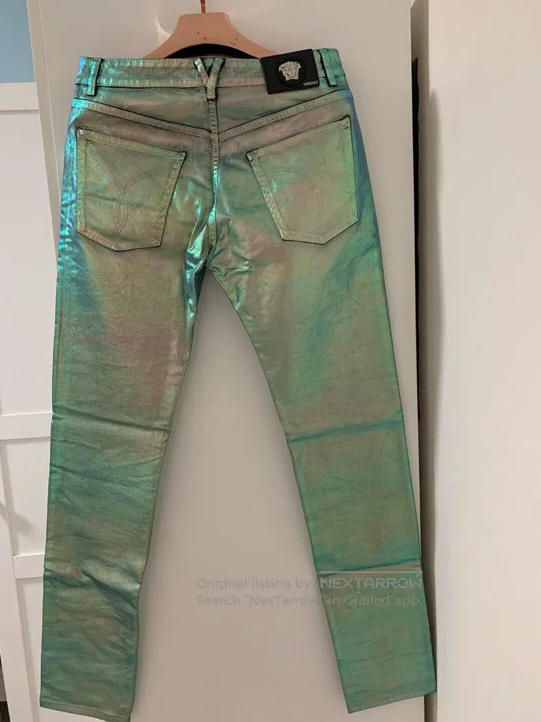 Versace Versace Green rubber jeans Size US 32 / EU 48 - 2 Thumbnail
