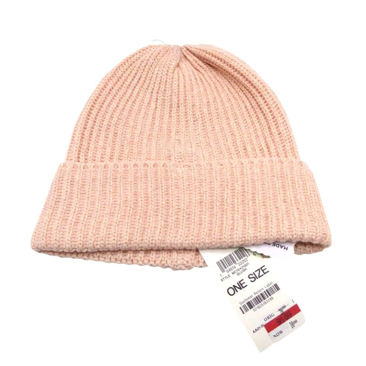 Other Style & Co Women's Solid Shine Cuff Beanie, Blush Size ONE SIZE - 3 Thumbnail