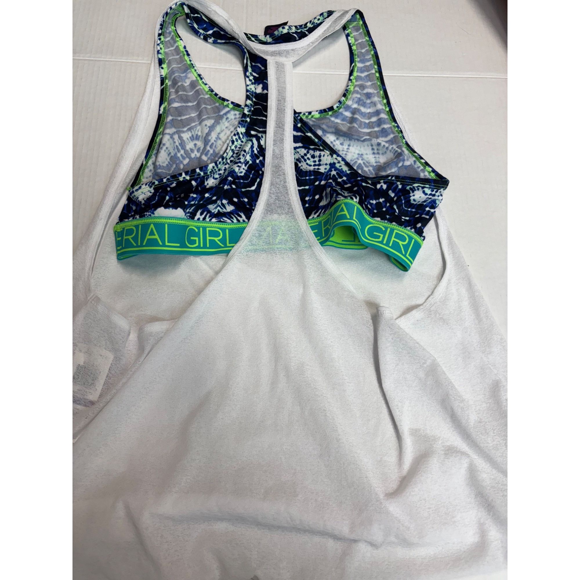 Other Material Girl Active Juniors' Layered-look Tank Top/ Bra Com Size XXL / US 16-18 / IT 52-54 - 7 Thumbnail
