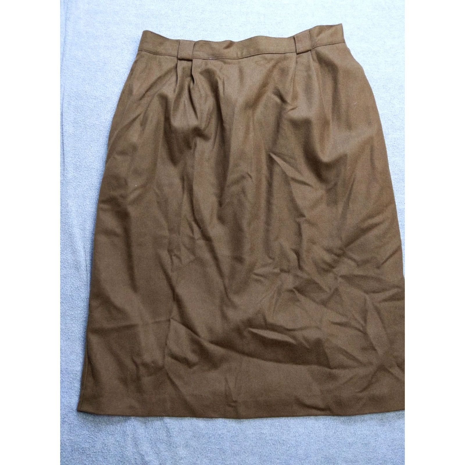 Vintage Requirements Skirt Womens 18 Brown Wool Knee Length Fully Lined Classic Career Wear Womens Size 40" / US 18 - 5 Thumbnail