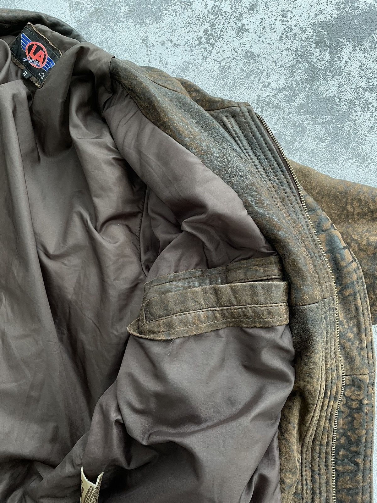 Avirex × Vintage Vintage LA Leather Aviator Retro Pilot Bomber Jacket Size US XL / EU 56 / 4 - 13 Thumbnail