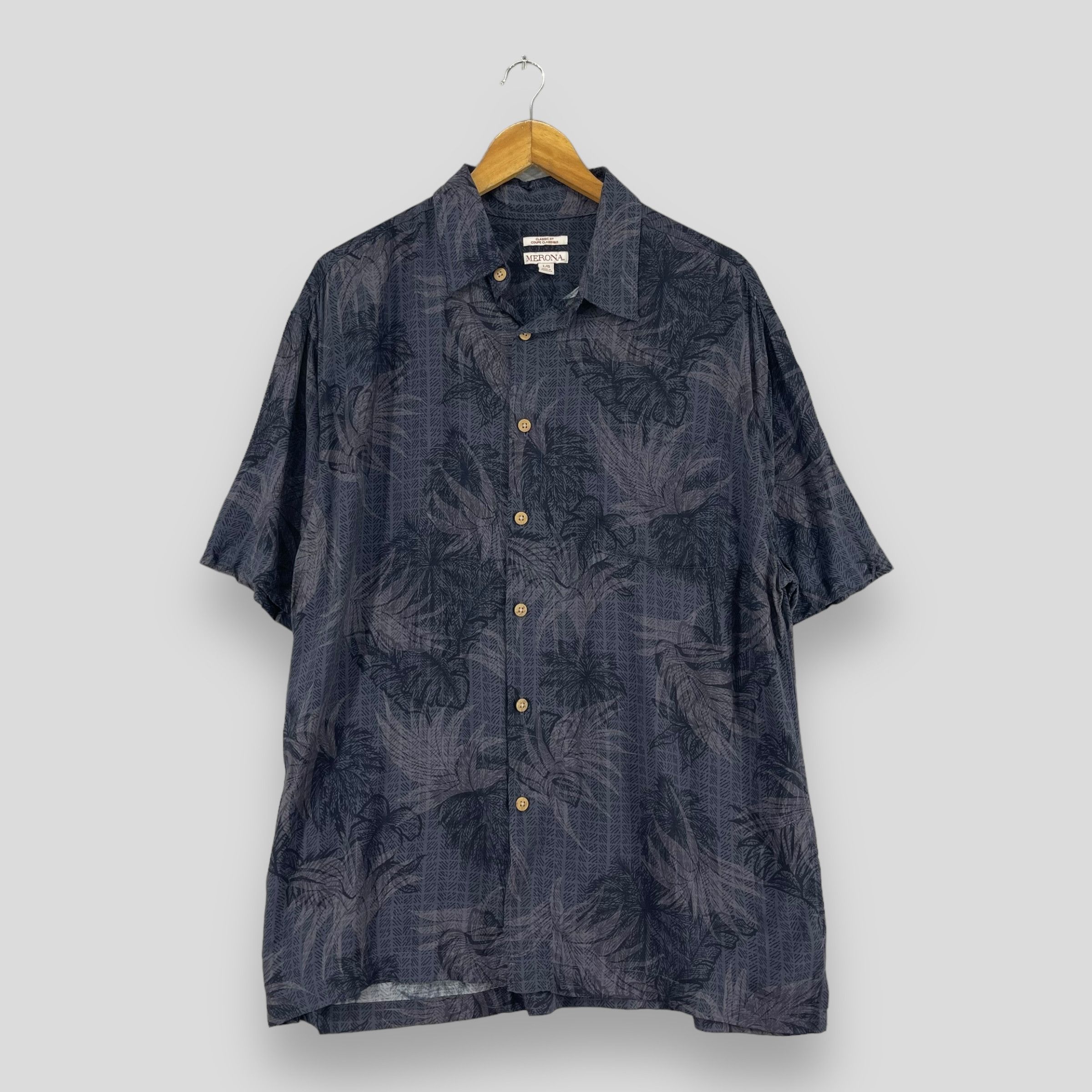 Japanese Brand Vintage MERONA Aloha Tropical Flower Motive Hawaii Shirt Size US L / EU 52-54 / 3 - 1 Thumbnail
