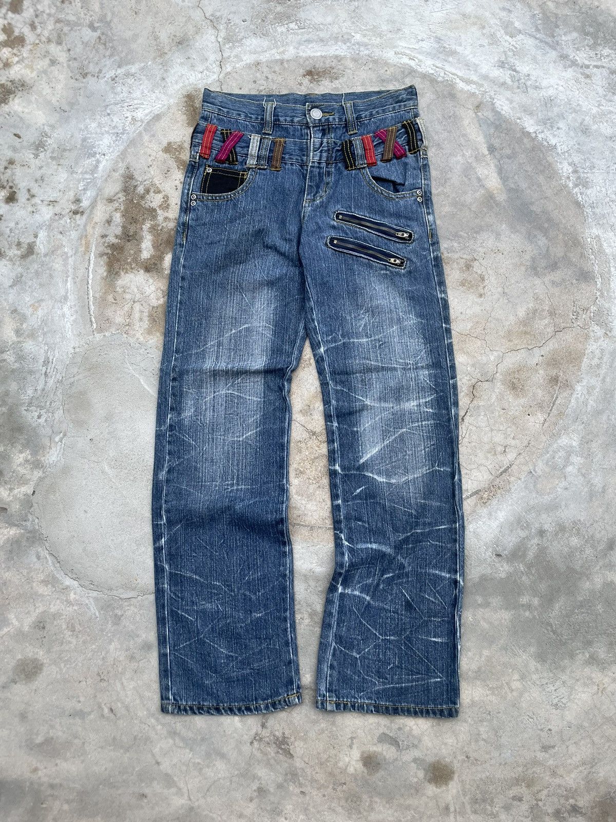 Japanese Brand × Seditionaries Double Waist Acid Wash Denim Jeans Pants Size US 29 - 1 Thumbnail