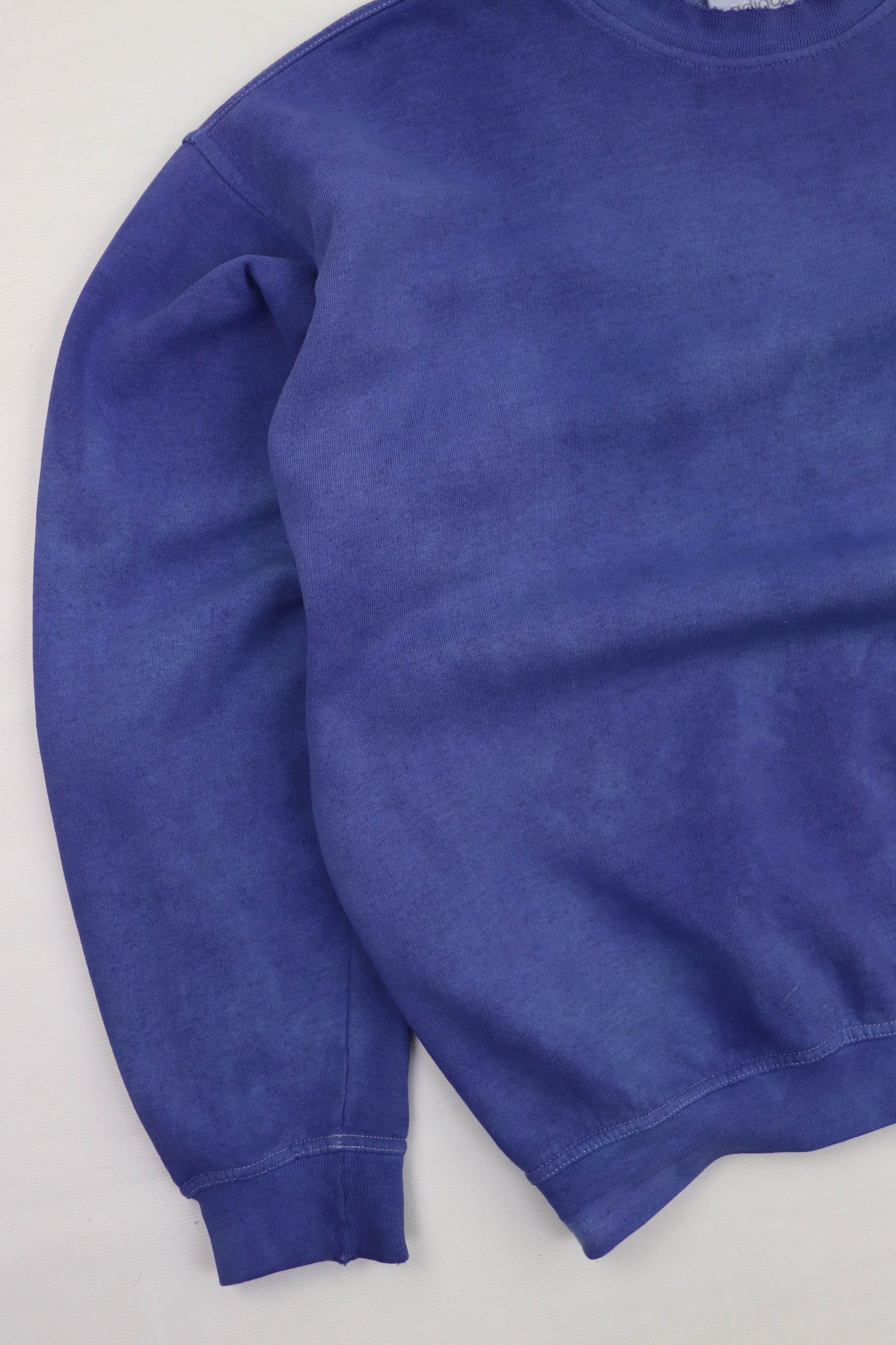 Adidas 90s Vintage Adidas Overdyed Distressed Sun Faded Sweatshirt Size US L / EU 52-54 / 3 - 4 Thumbnail